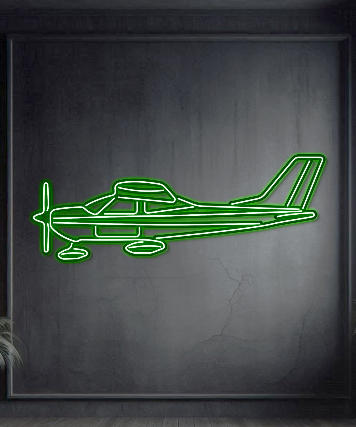 177A Neon-Flugzeug-Wandkunst aus Metall – NCN0001