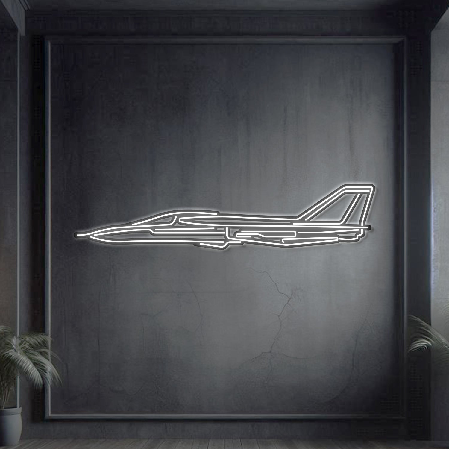 F-111 Aardvark Metall-Neon-Flugzeug Wandkunst - NCN0045