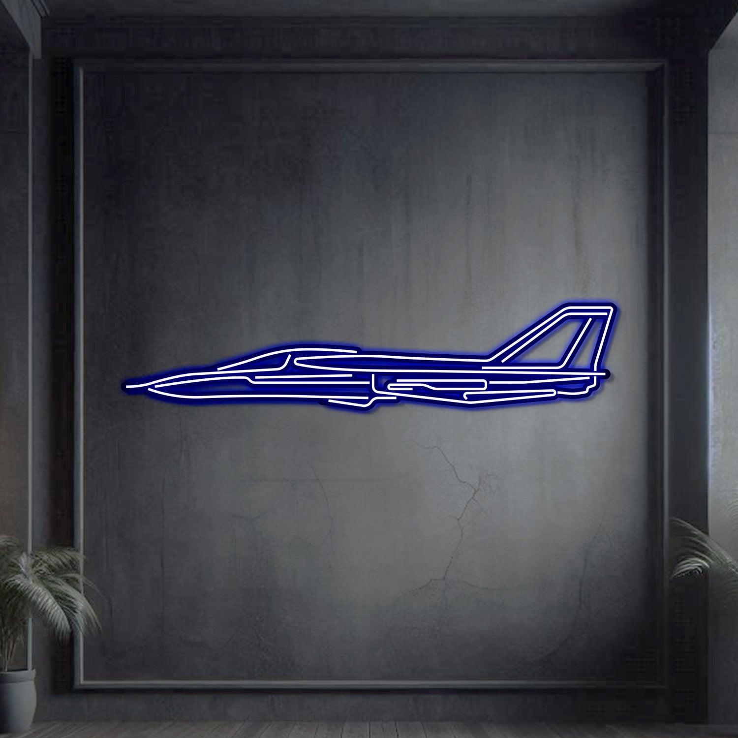 F-111 Aardvark Metall-Neon-Flugzeug Wandkunst - NCN0045