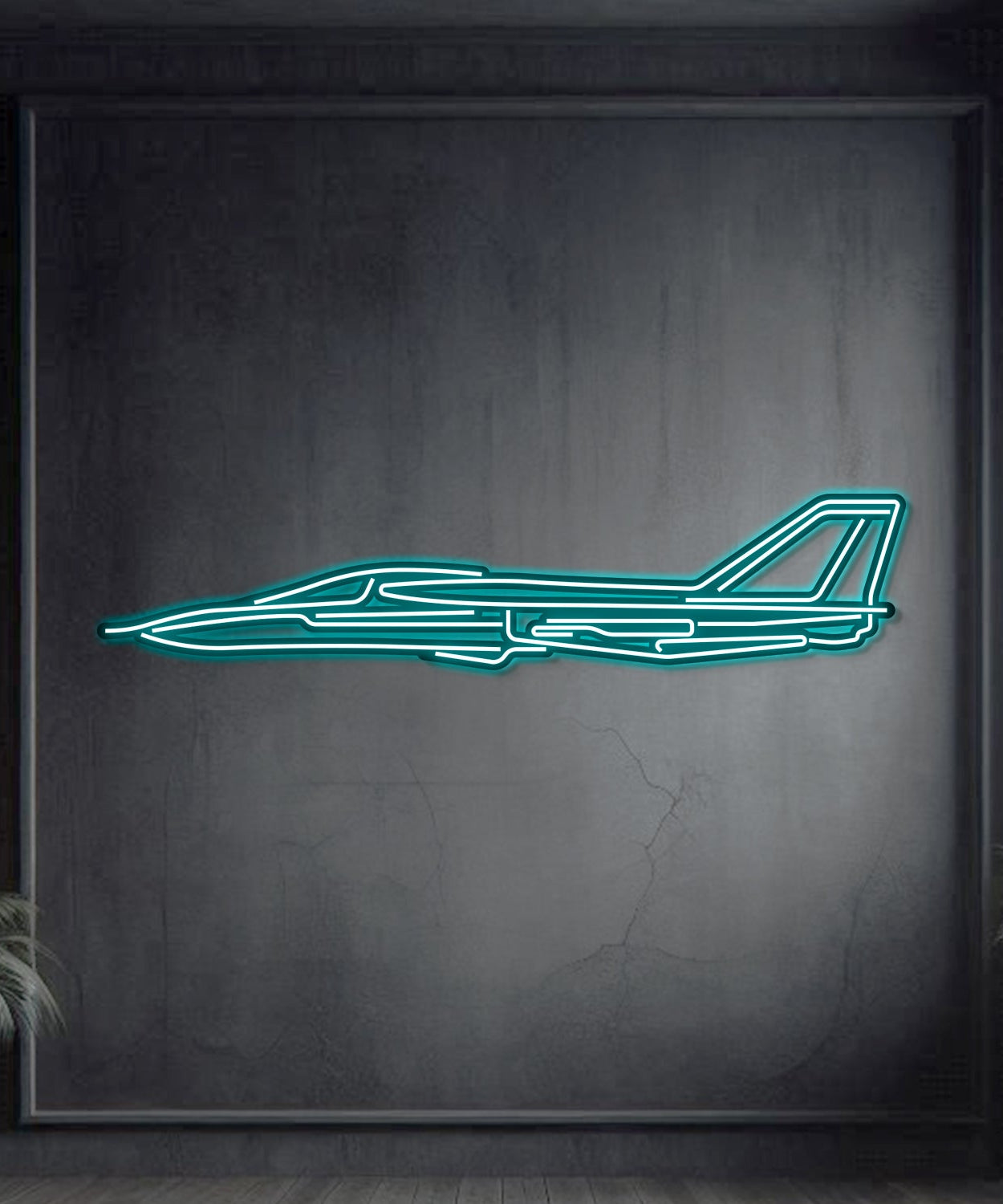 F-111 Aardvark Metall-Neon-Flugzeug Wandkunst - NCN0045