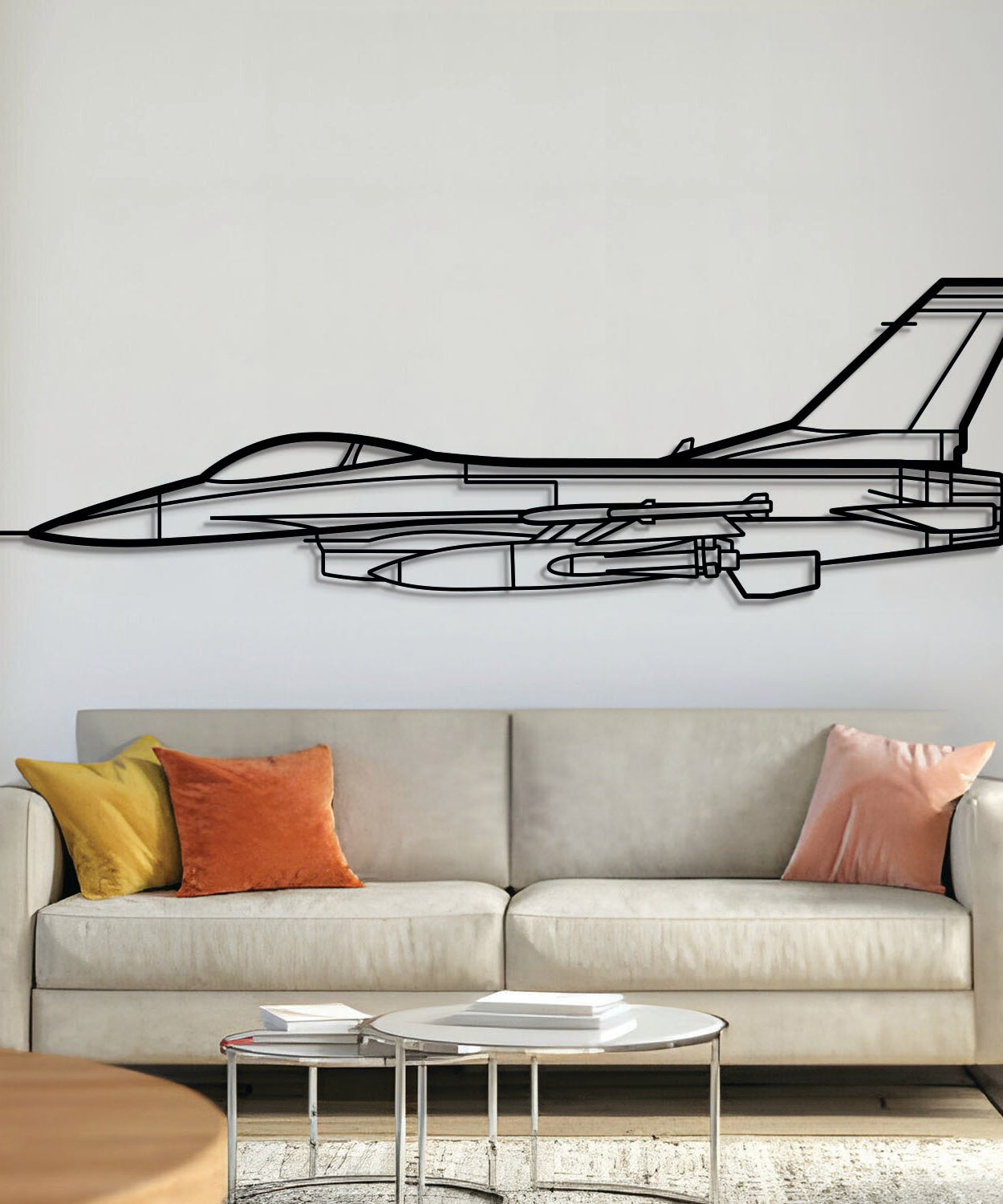 F-16 Falcon Metallflugzeug Wandkunst - NCP0076