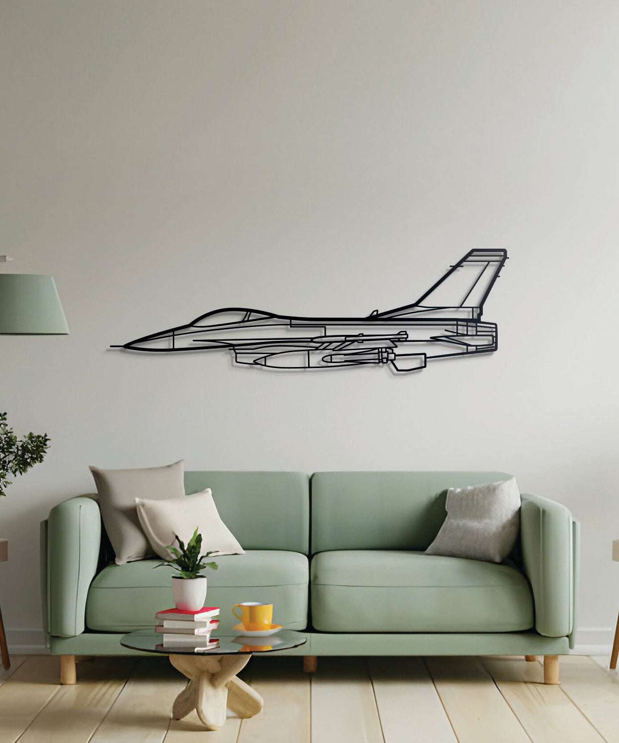 F-16 Falcon Metallflugzeug Wandkunst - NCP0076