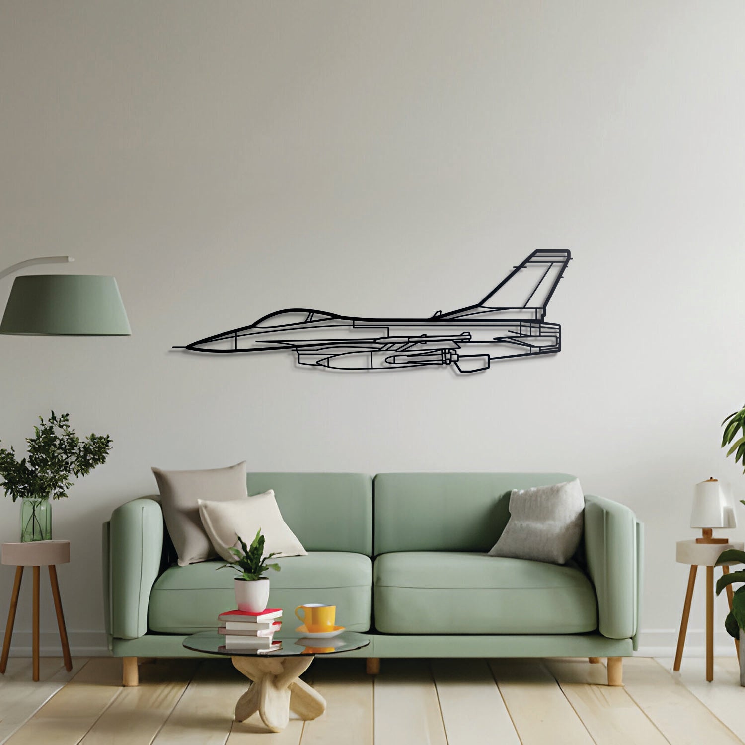F-16 Falcon Metal Aircraft Wall Art - NCP0076