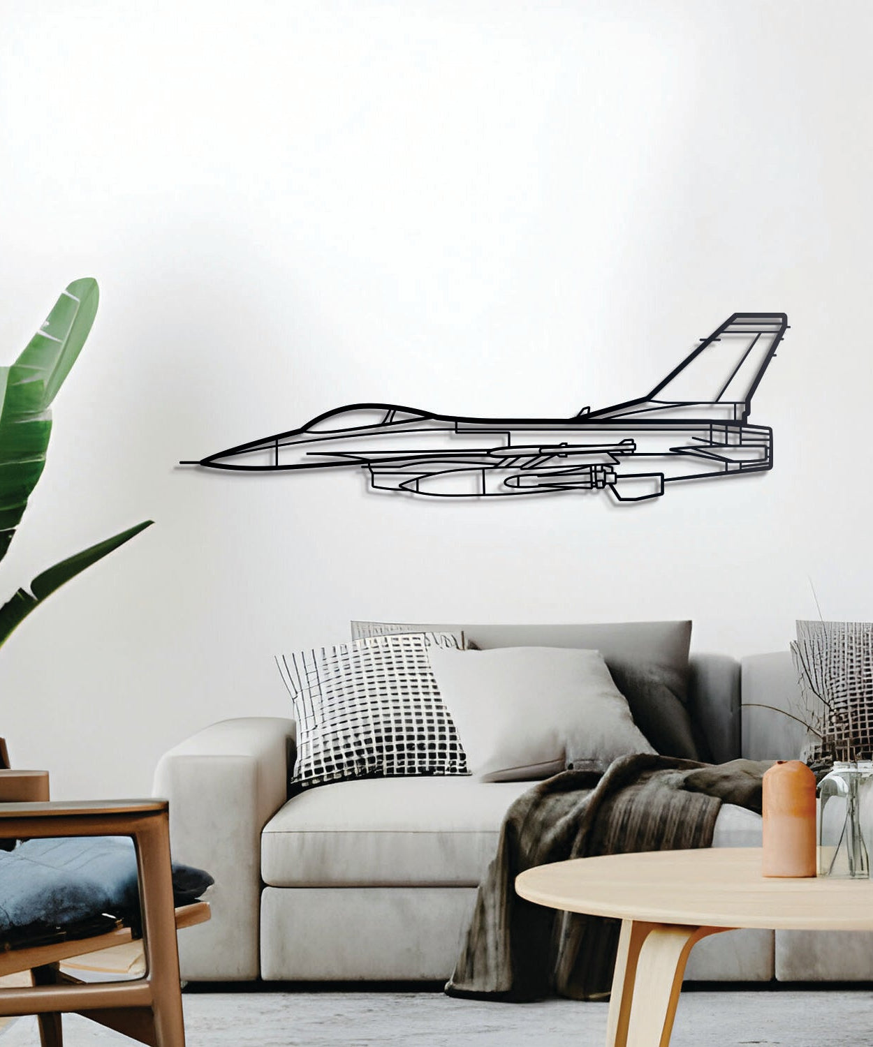 F-16 Falcon Metallflugzeug Wandkunst - NCP0076