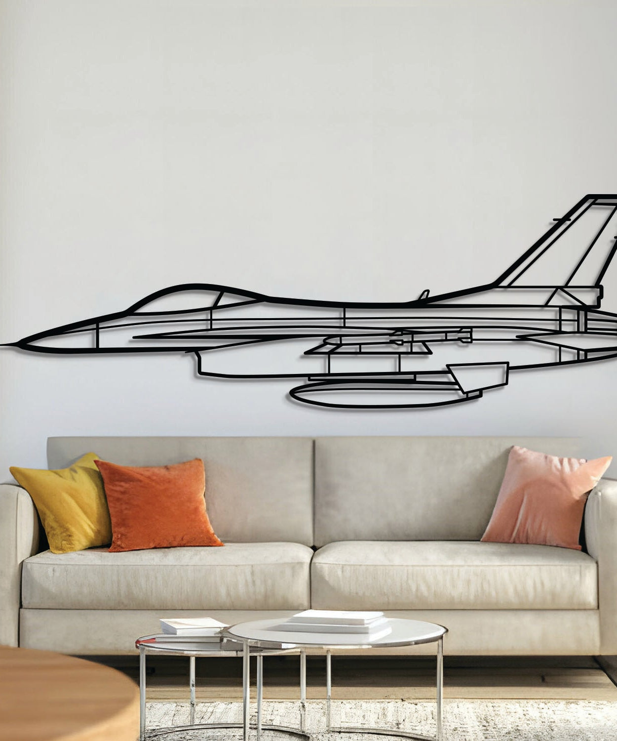 F-16A Metallflugzeug Wandkunst - NCP0279