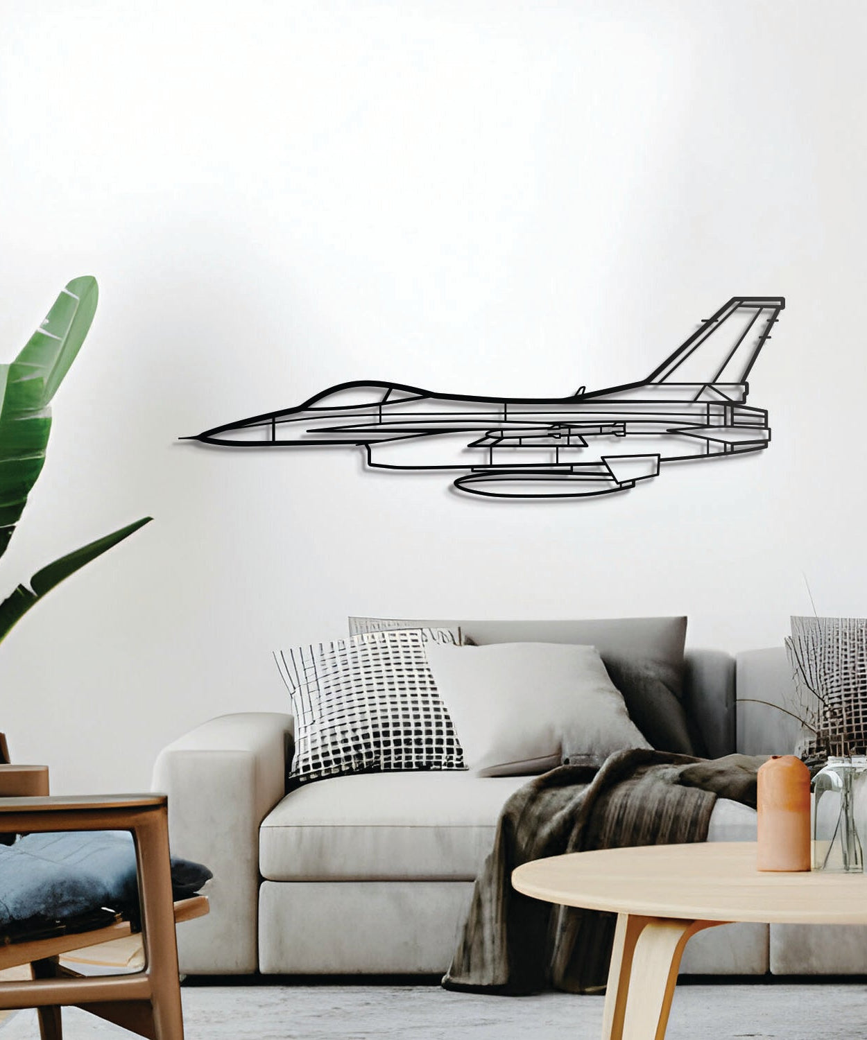 F-16A Metallflugzeug Wandkunst - NCP0279