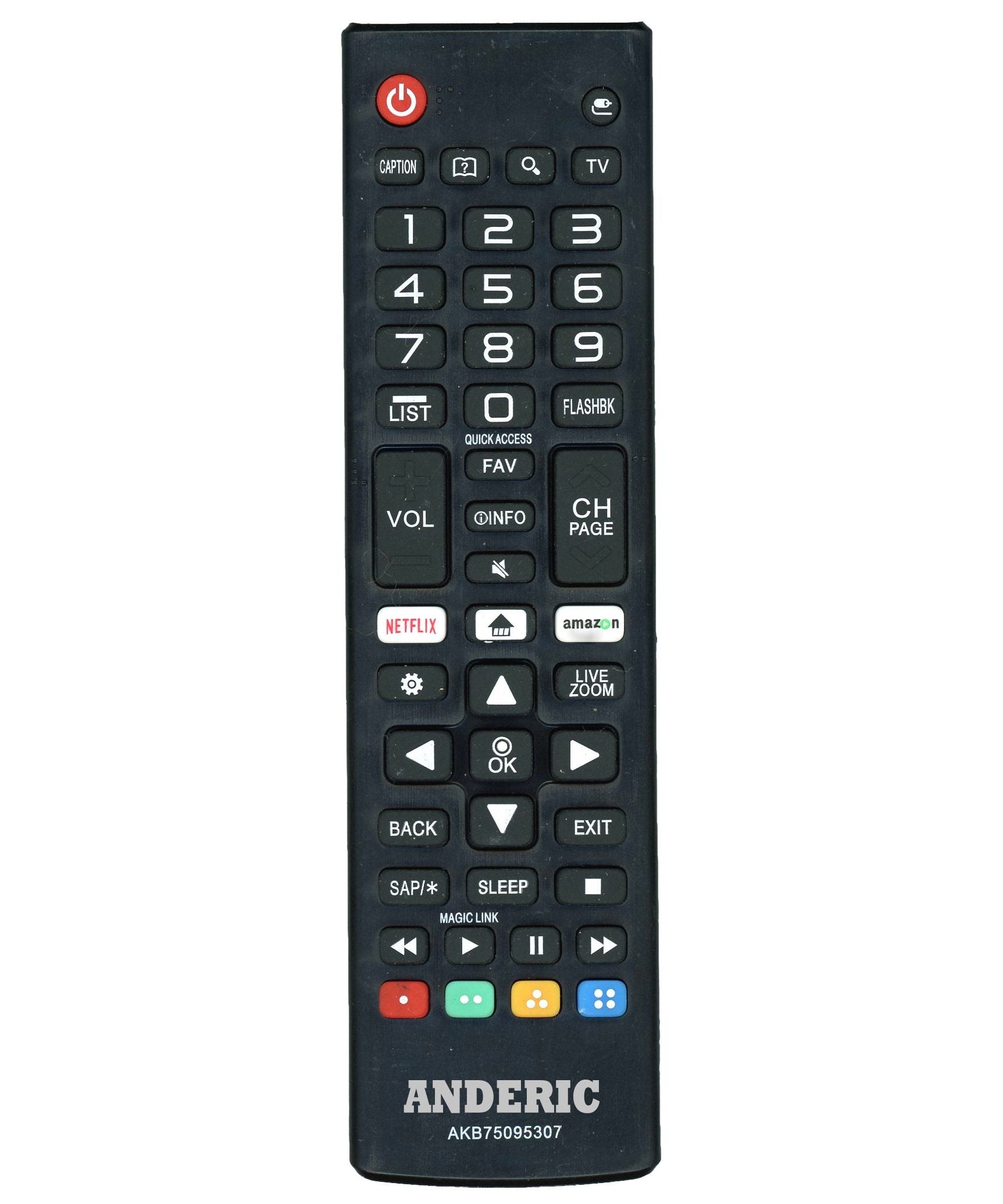 Anderic AKB75095307 Replacement TV Remote Control for LG