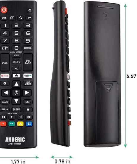 Anderic AKB75095307 Replacement TV Remote Control for LG