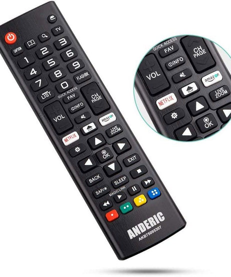 Anderic AKB75095307 Replacement TV Remote Control for LG