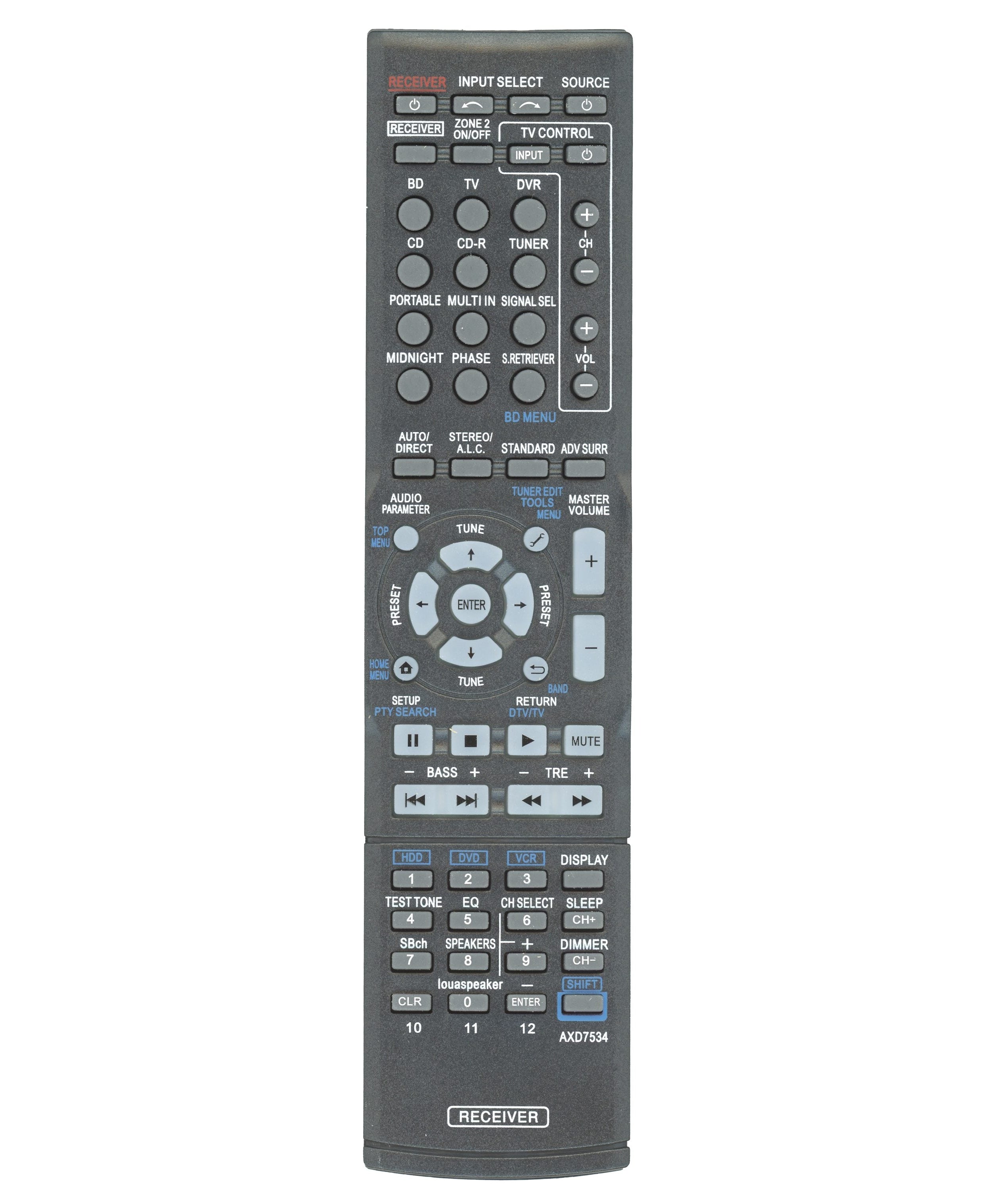 Anderic Generic AXD7534 For Pioneer Receiver Remote Control