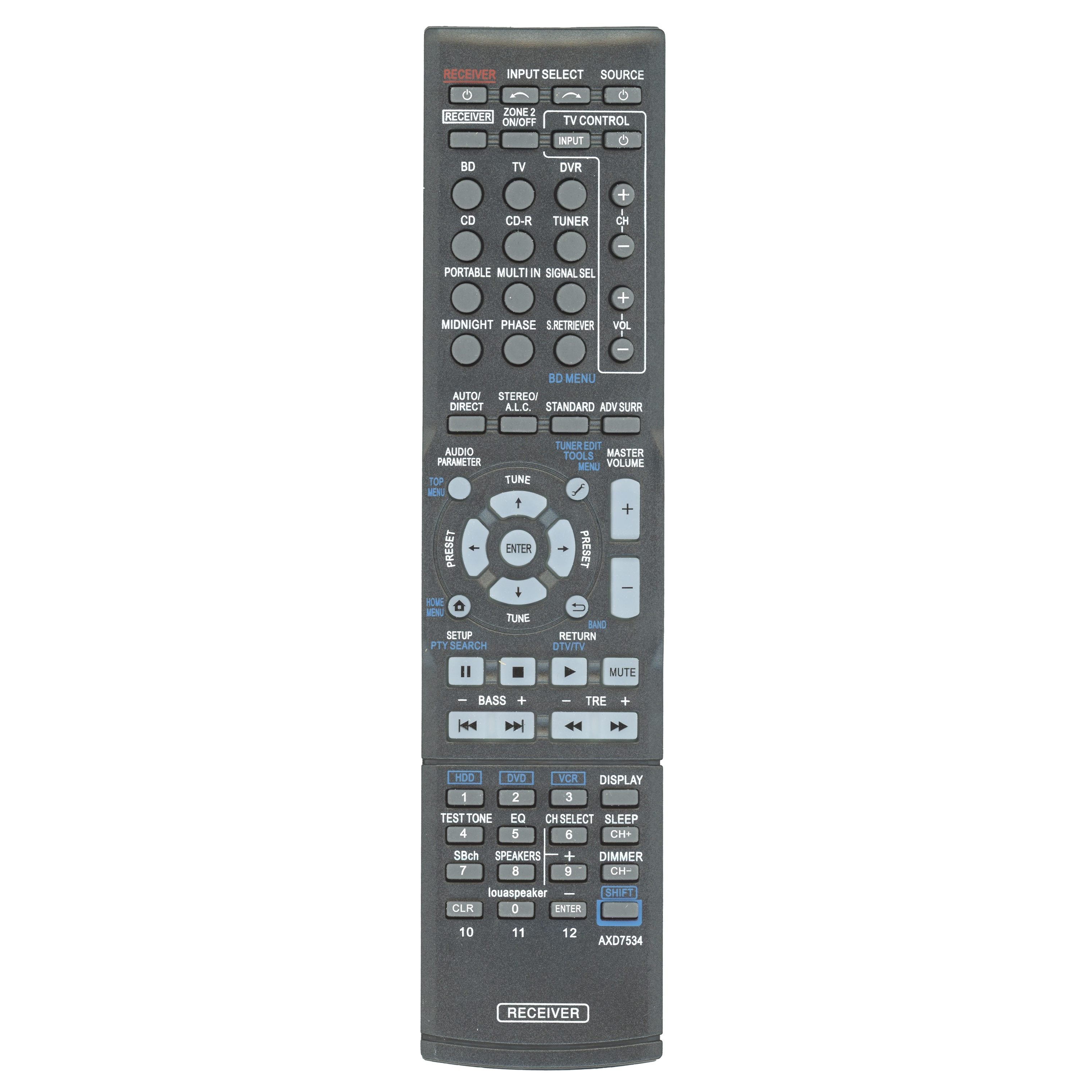 Anderic Generic AXD7534 For Pioneer Receiver Remote Control