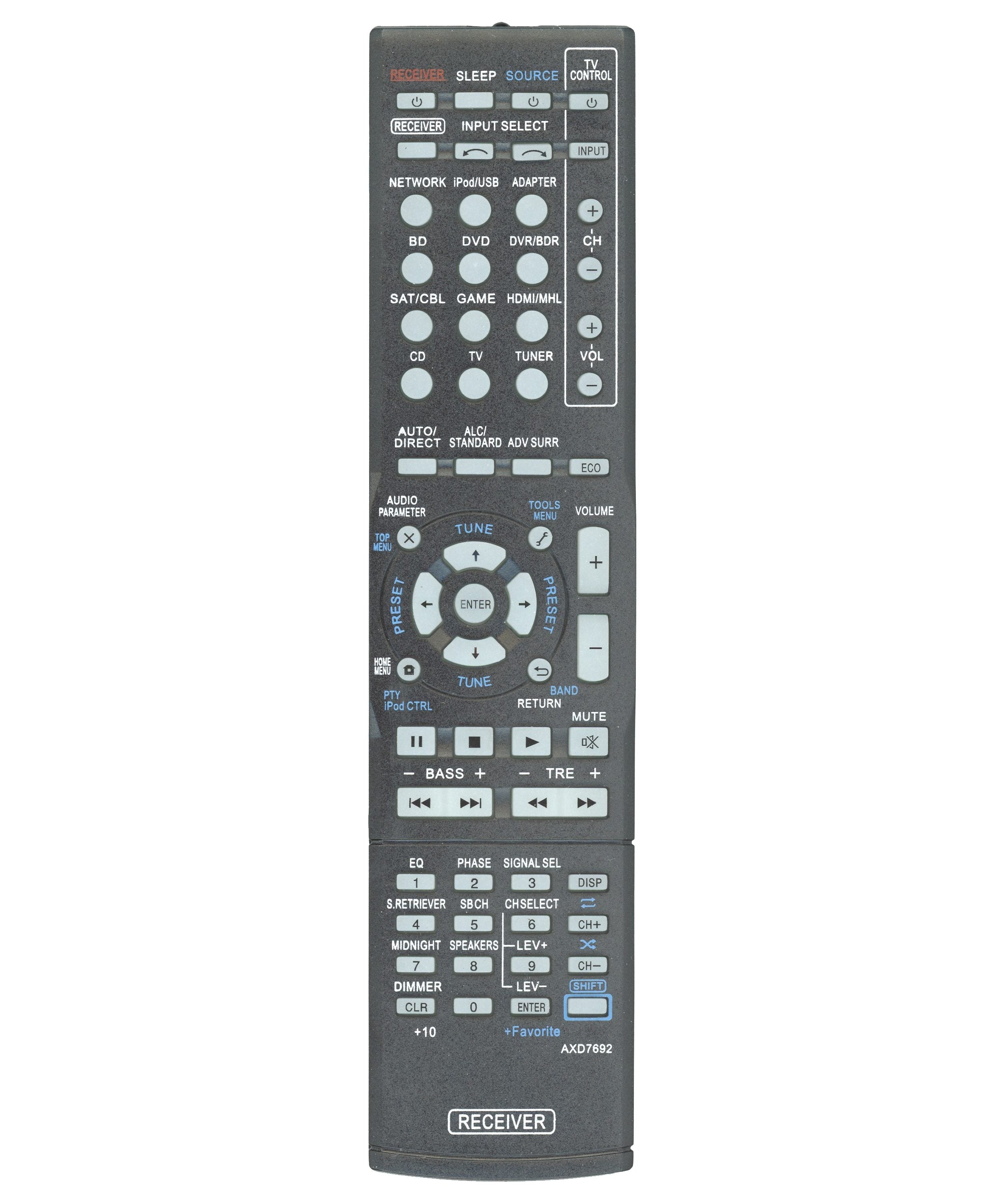 Anderic Generic AXD7692 FOR PIONEER Receiver Remote Control