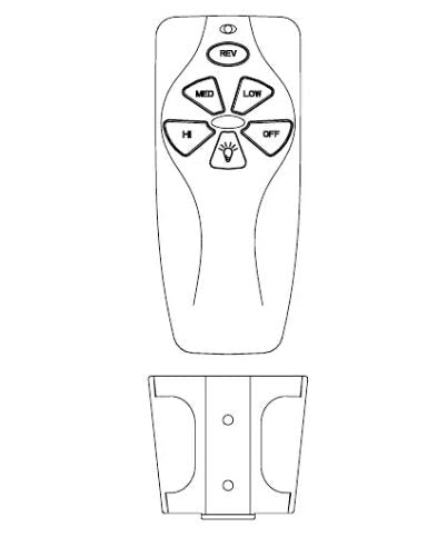 Substitute for Dan's Originals KUJCE9811 Ceiling Fan Remote Control [MR77A-RR7222T434-KIT]