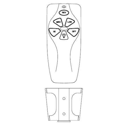 Substitute for Dan's Originals KUJCE9811 Ceiling Fan Remote Control [MR77A-RR7222T434-KIT]