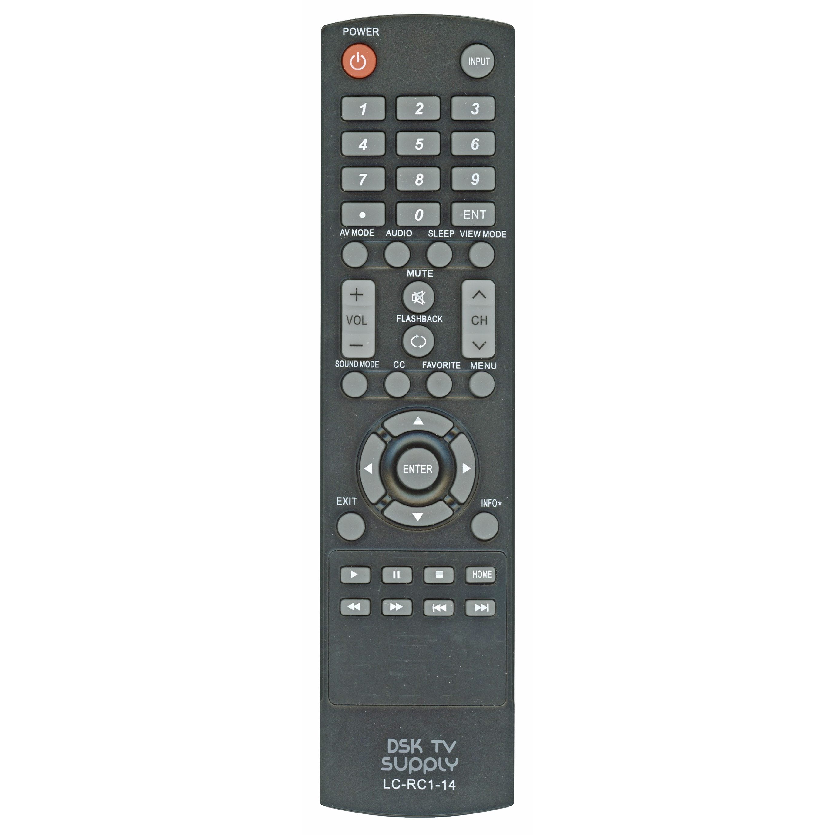 Anderic Generic LCRC114 For Sharp TV Remote Control
