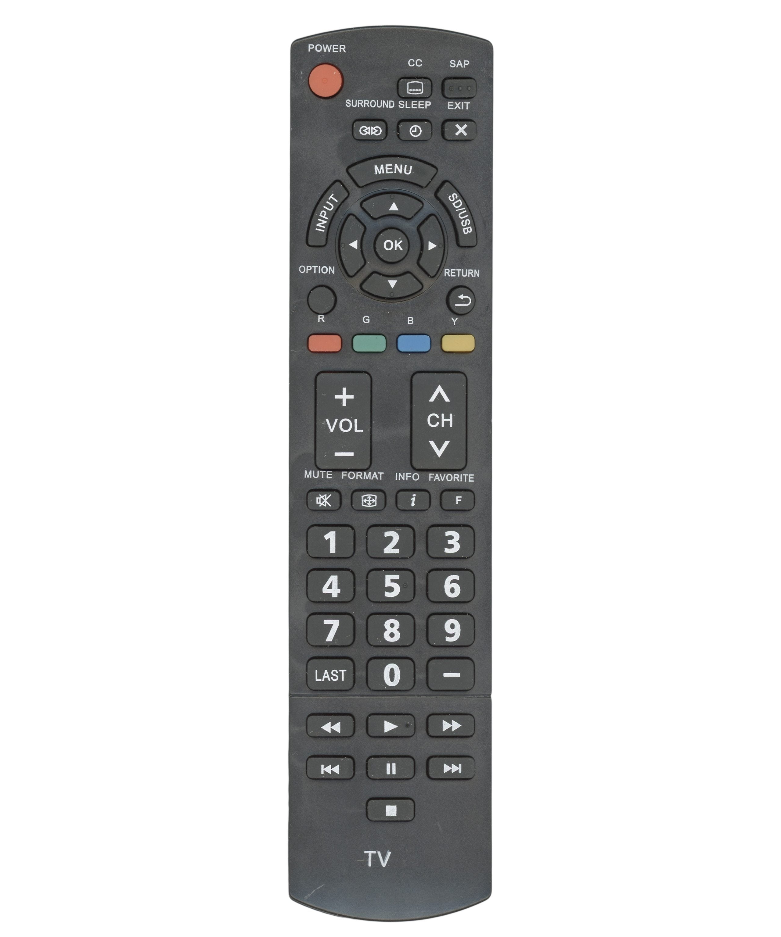 Anderic Generic N2QAYB000706 Replacement Standard TV Remote Control | No programming | IR - N2QAYB000706-gen