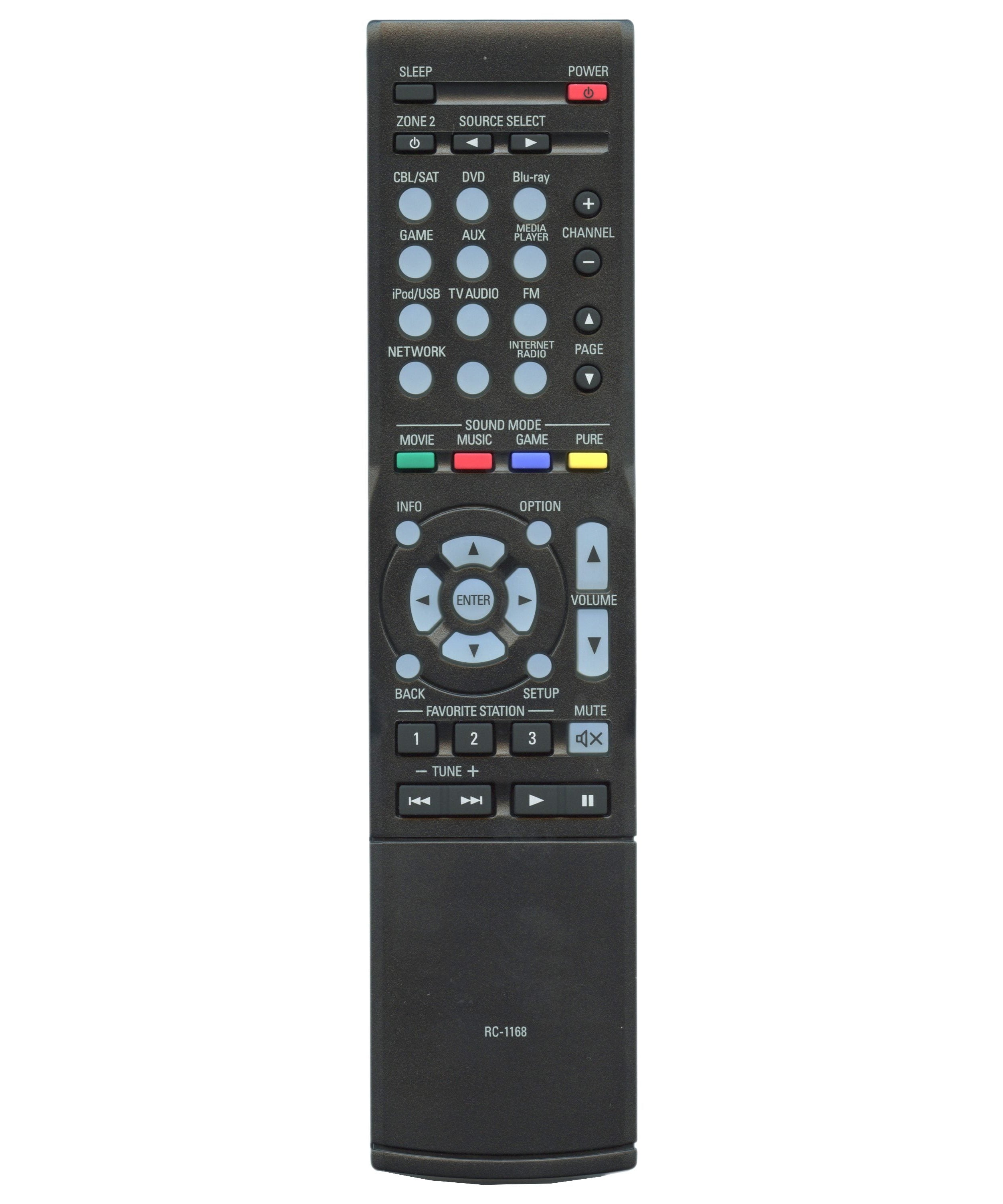 Anderic Generic RC1168 For Denon A/v Receiver Remote Control - RC1168Gen