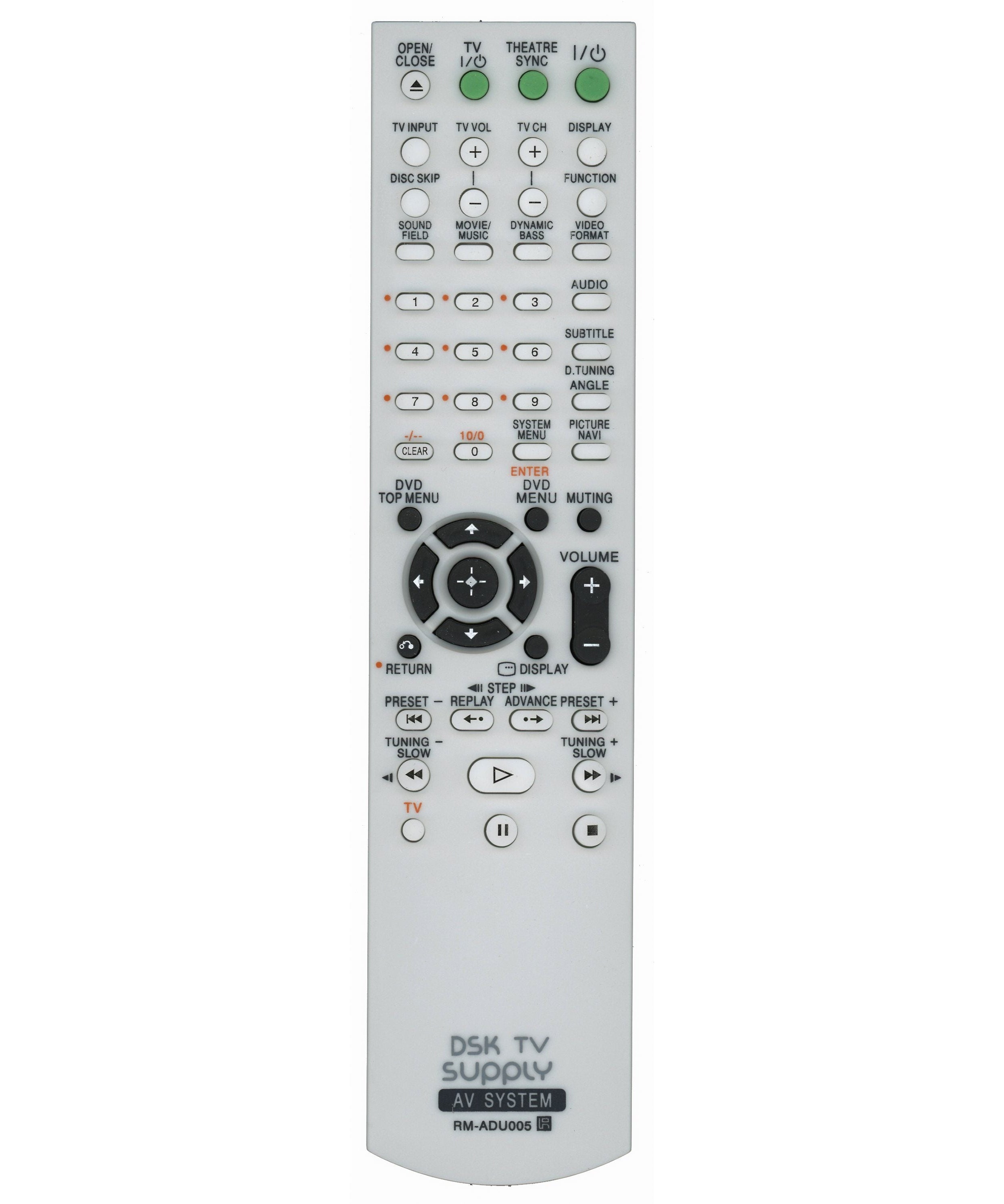 Generic RMADU005 For Sony Receiver Remote Control