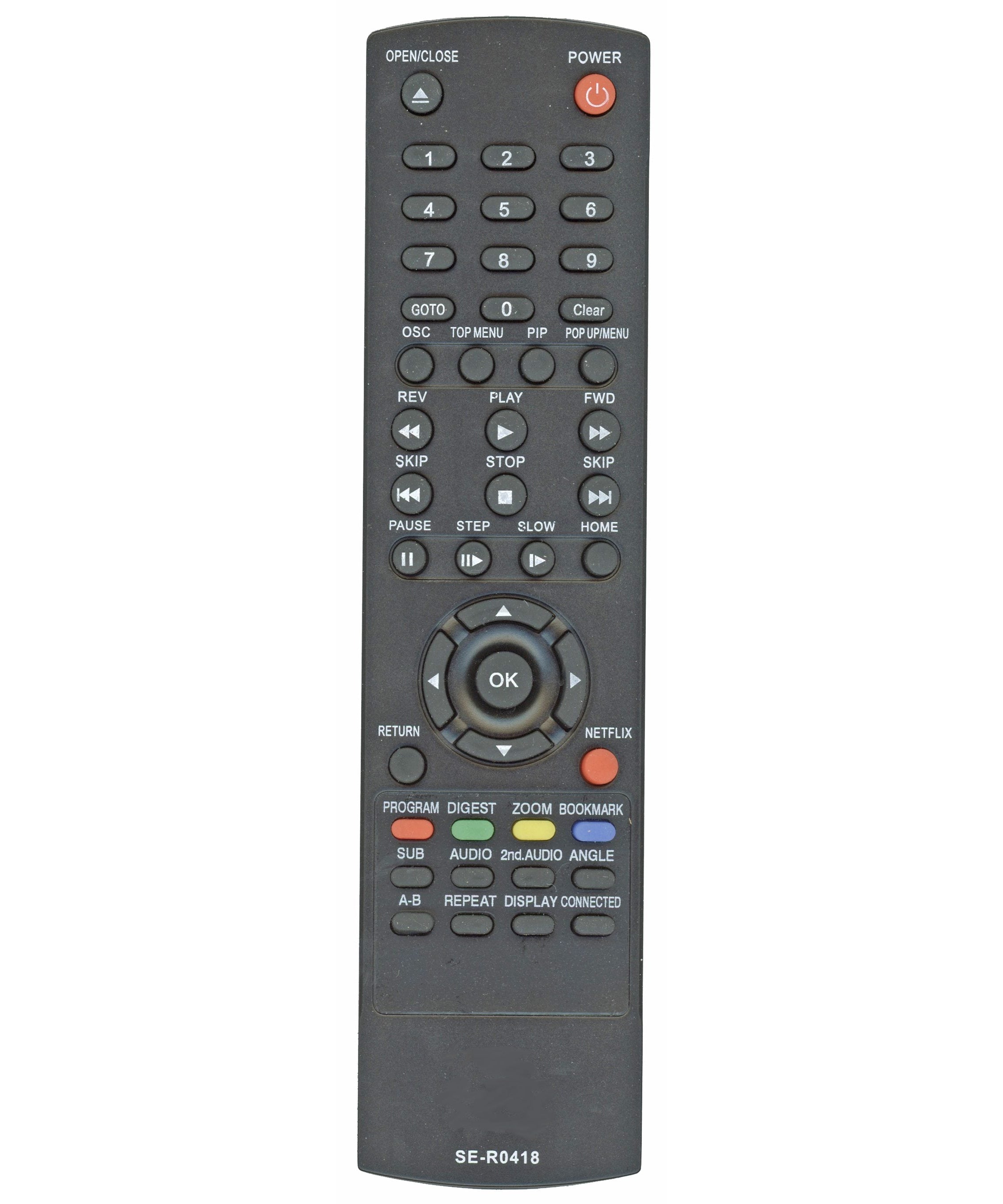 Generic SER0418 For Toshiba DVD Remote Control