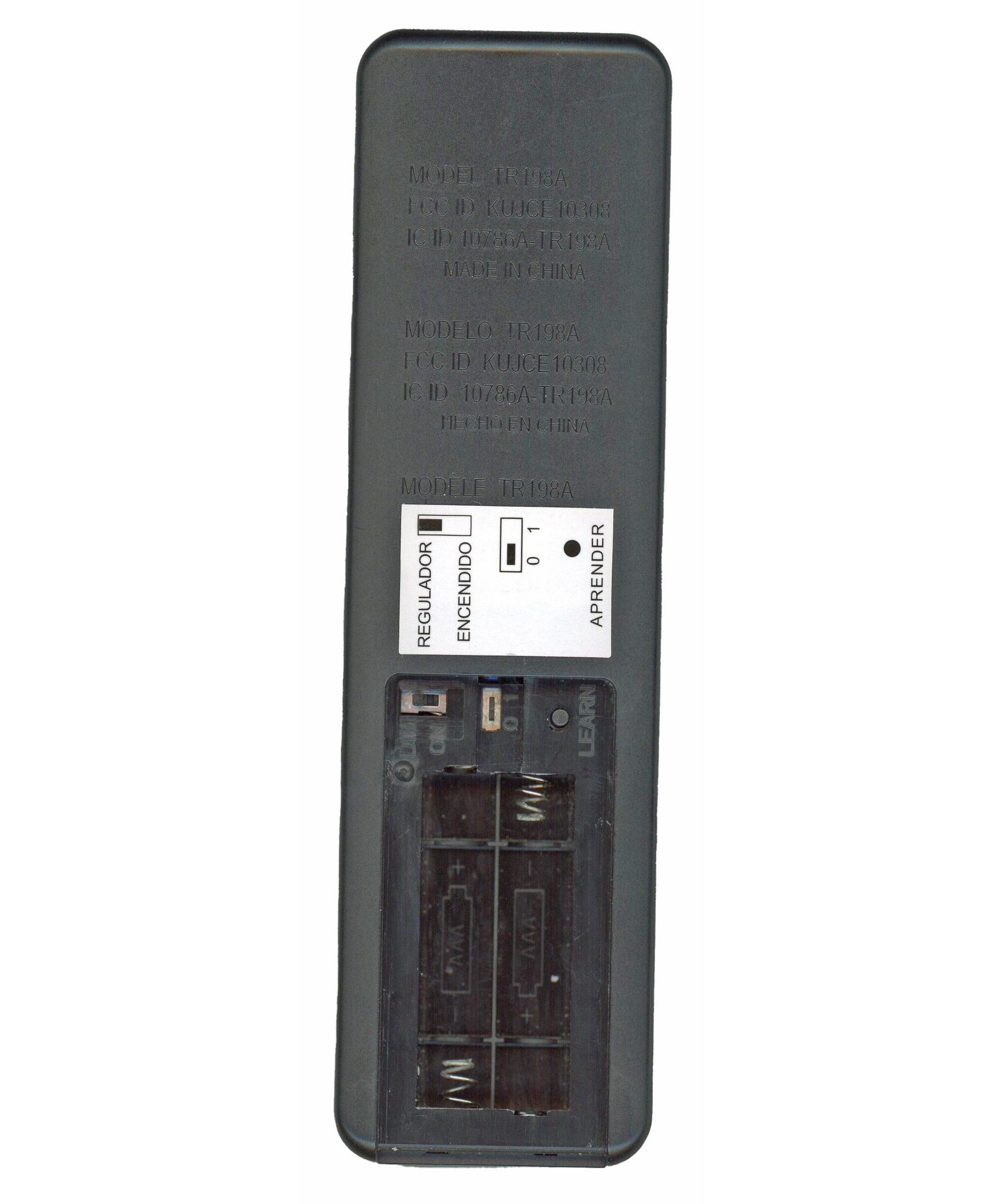 Dan's Originals TR198A / KUJCE10308 Ceiling Fan Remote Control | RF | DC FANS | Learn Button - KUJCE10308