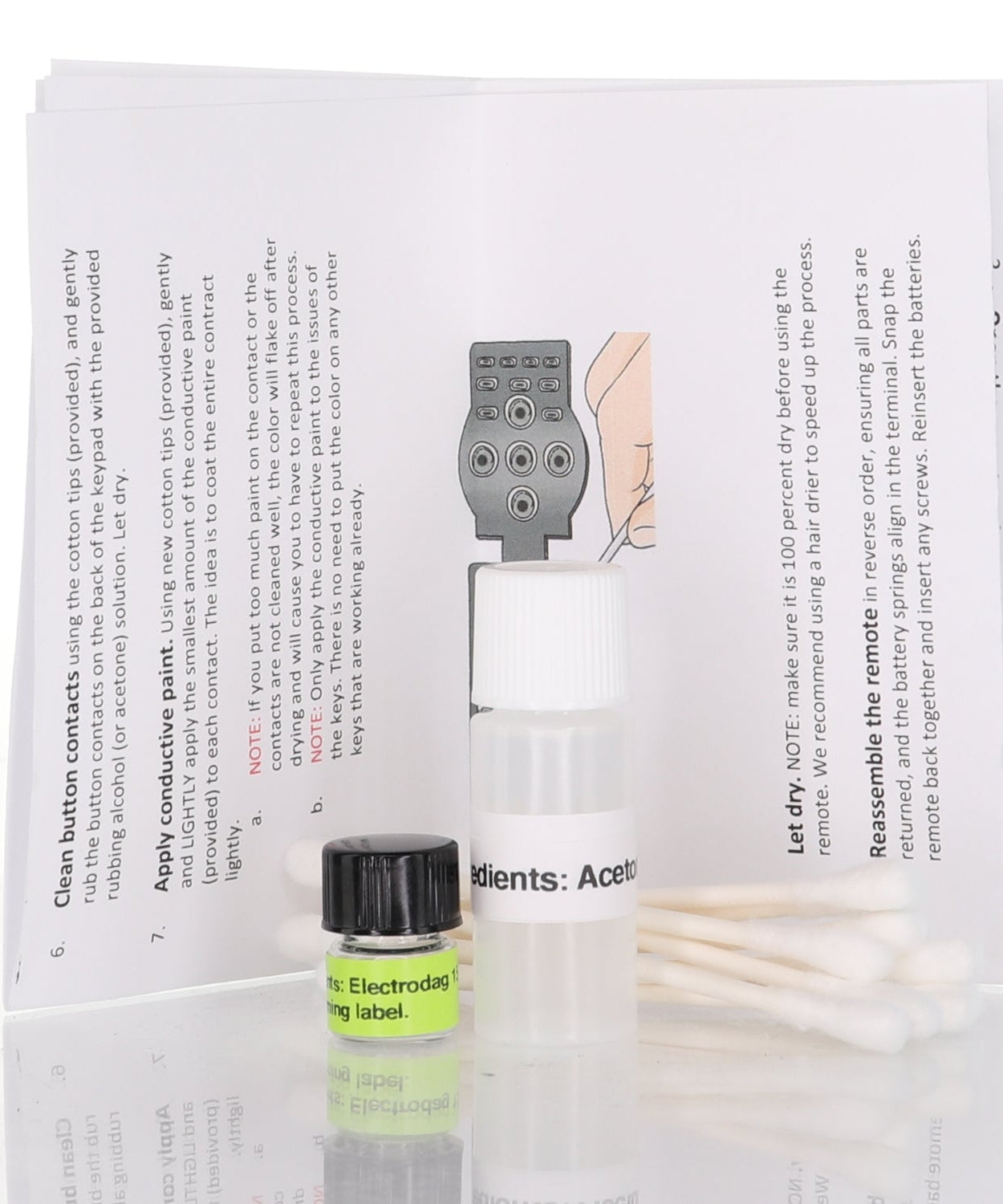 Anderic Keypad Repair Kit for Remote Control Buttons - Fix Solution with Conductive Paint - KeypadRepKit