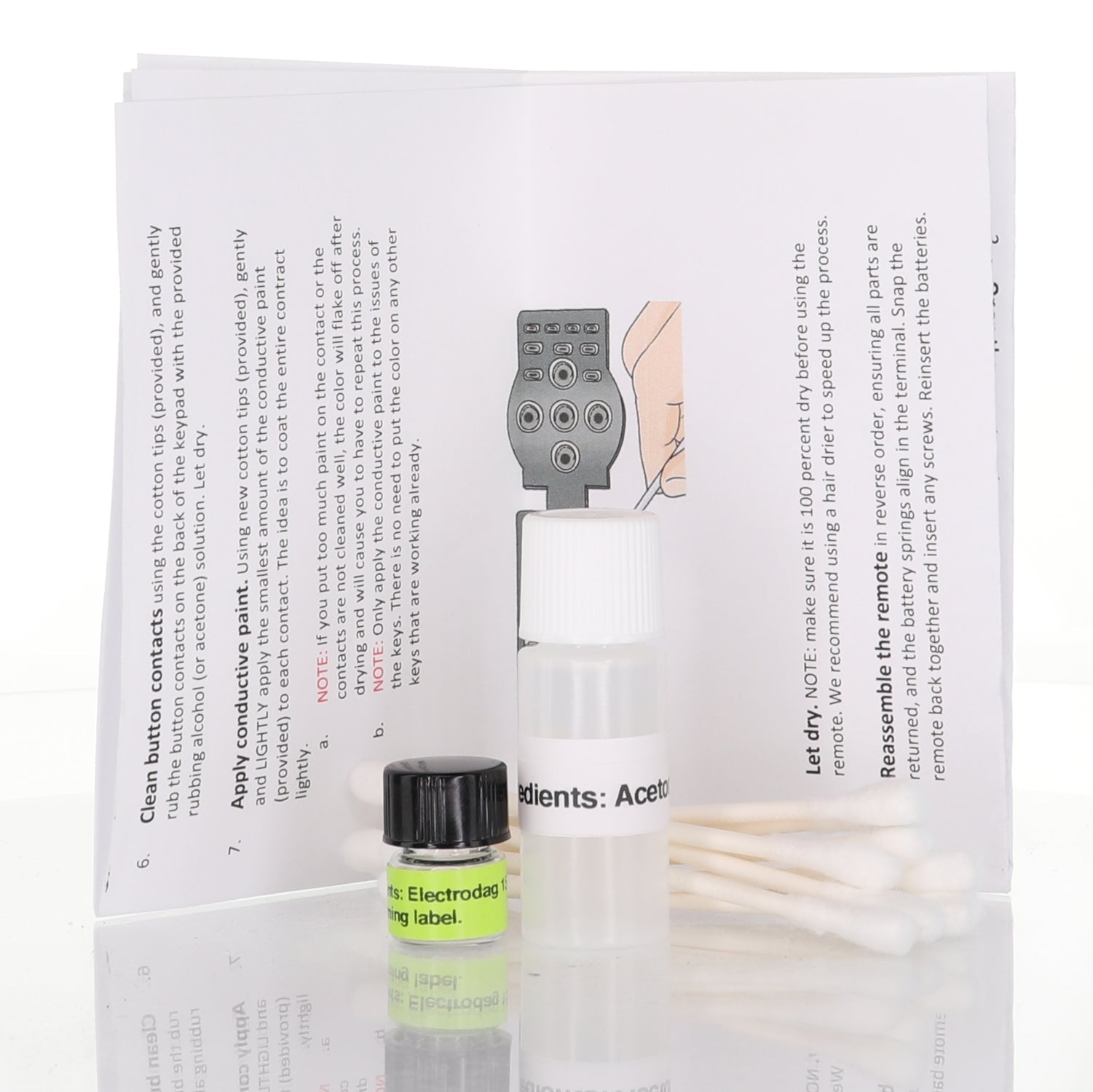 Anderic Keypad Repair Kit for Remote Control Buttons - Fix Solution with Conductive Paint - KeypadRepKit
