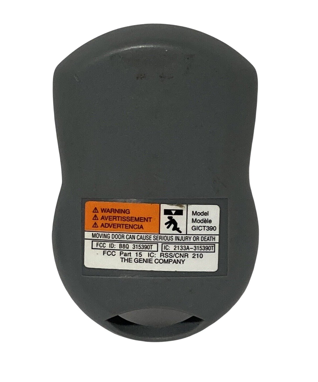 Substitute for Genie GICT390-1 1-Button Keychain Intellicode Series II 390 MHz Garage Door Opener Remote Control [375UT-2button]