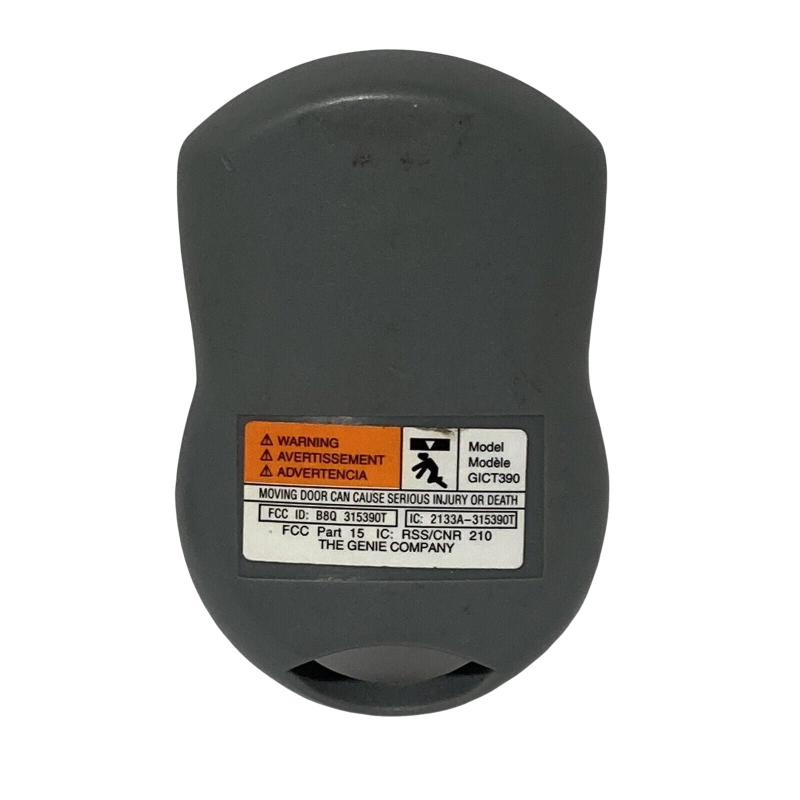 Substitute for Genie GICT390-1 1-Button Keychain Intellicode Series II 390 MHz Garage Door Opener Remote Control [375UT-2button]