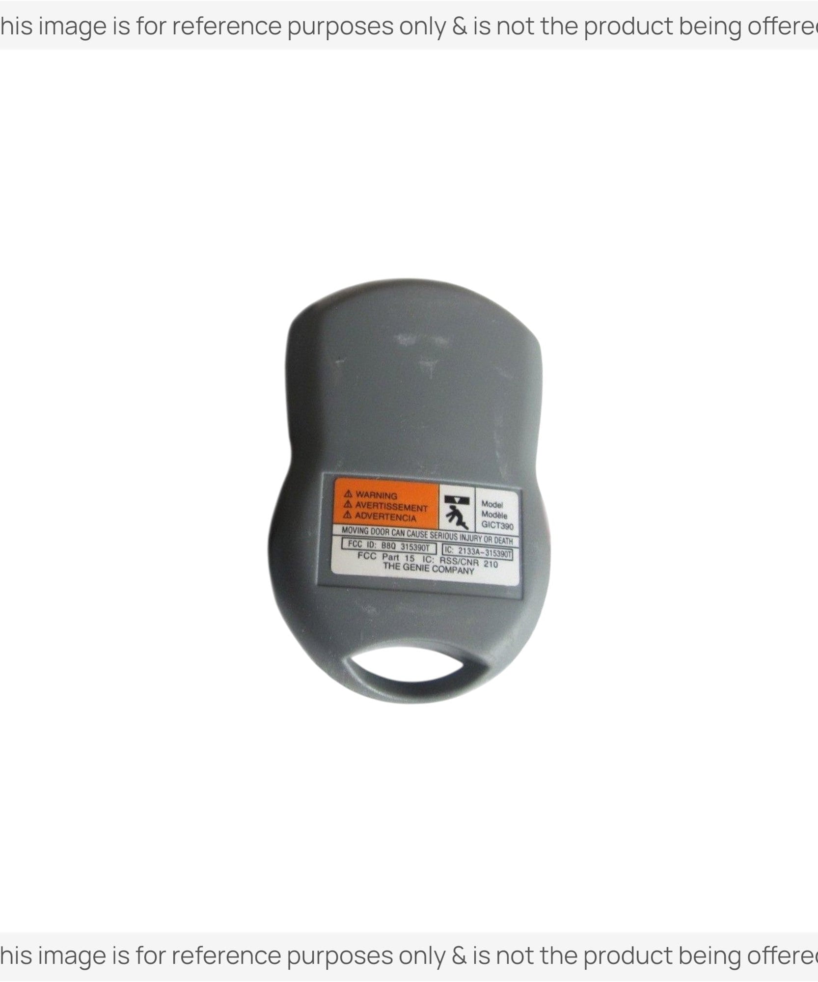 Substitute for Genie GICT390-3 3-Button Keychain Intellicode Series II 390 MHz Garage Door Opener Remote Control [375UT-3button]