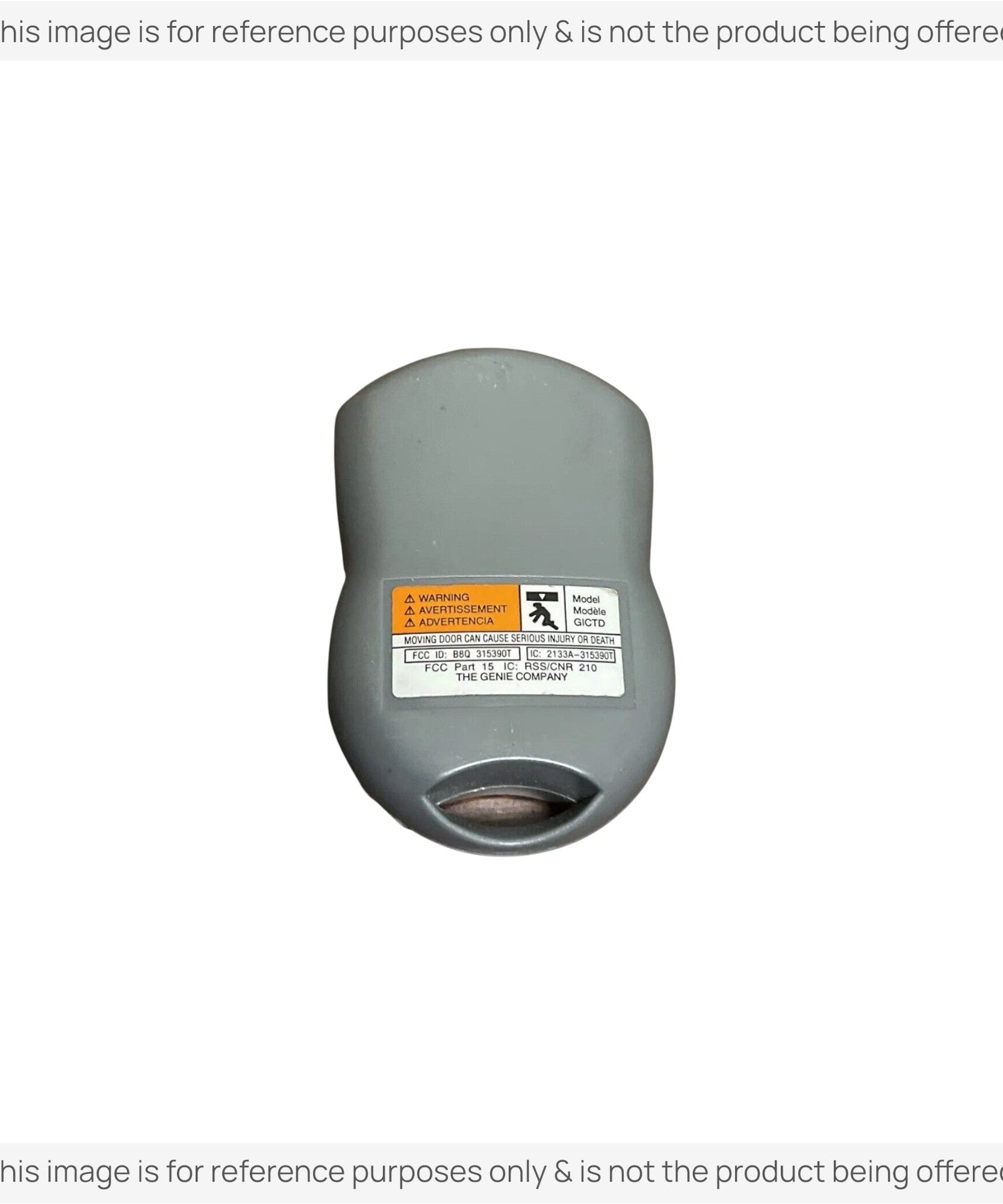Substitute for Genie GICTD-1 1-Button 315/390MHz keychain Garage Door Opener Remote Control [375UT-2button]