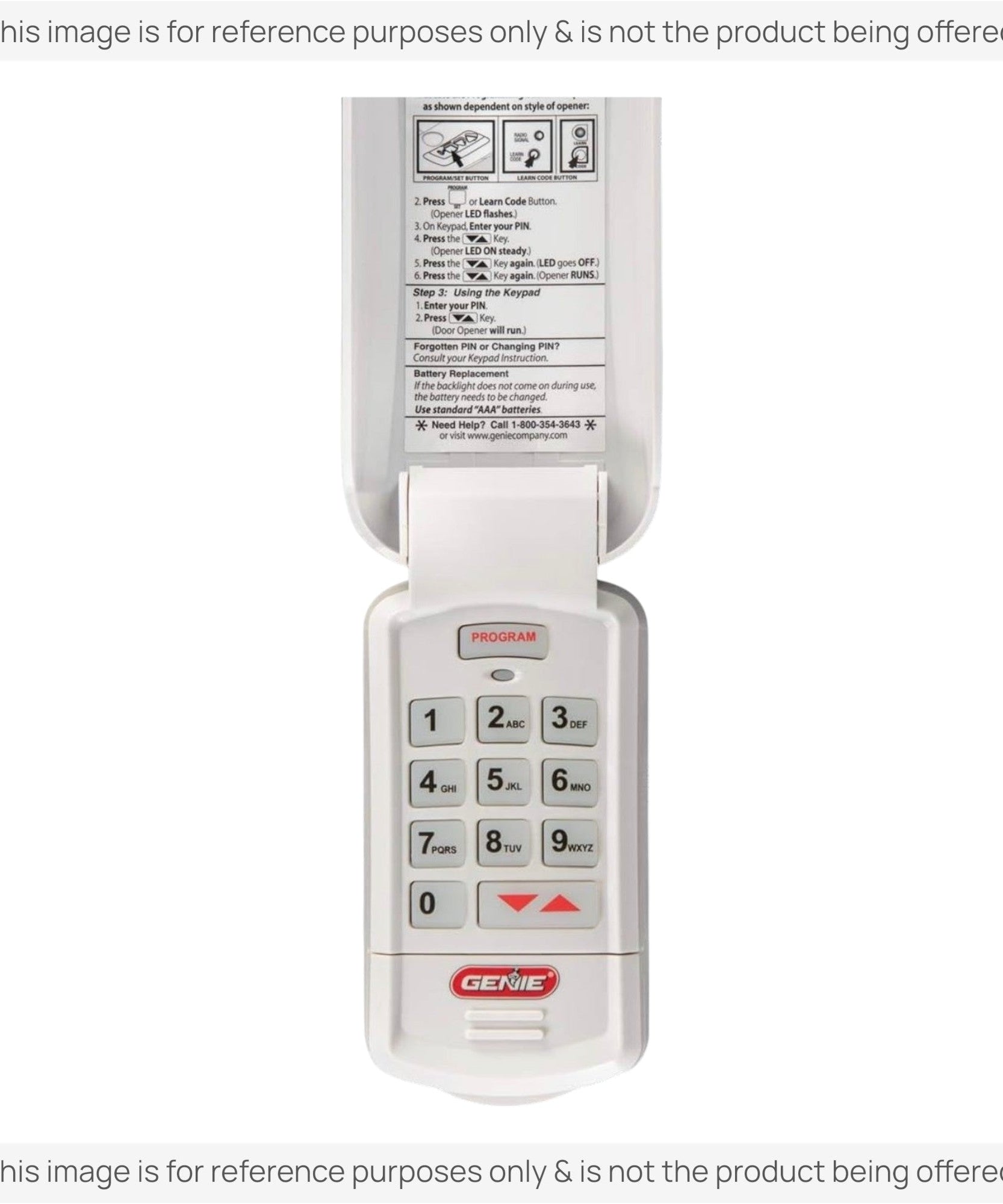 Substitute for Genie GK-R Intellicode Keypad Garage Door Opener Remote Control [GK-R]