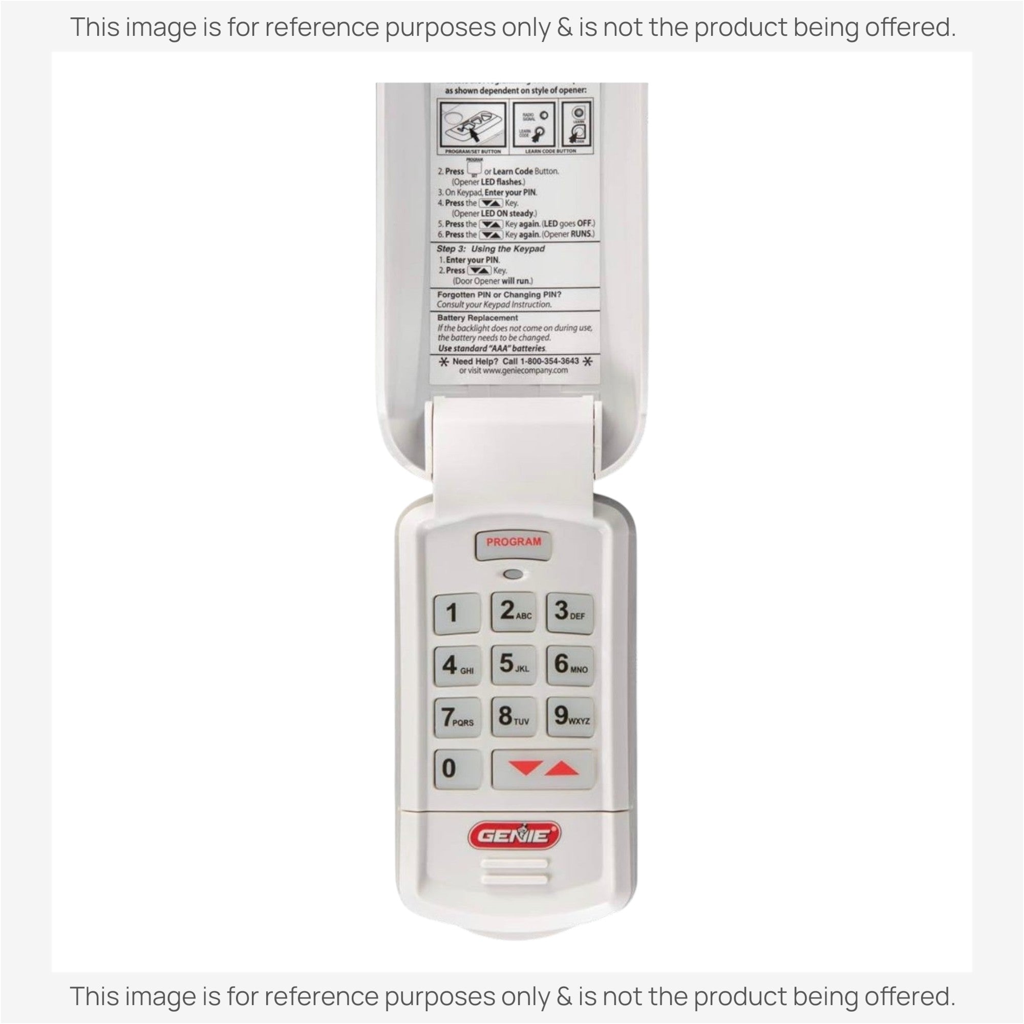 Substitute for Genie GK-R Intellicode Keypad Garage Door Opener Remote Control [GK-R]