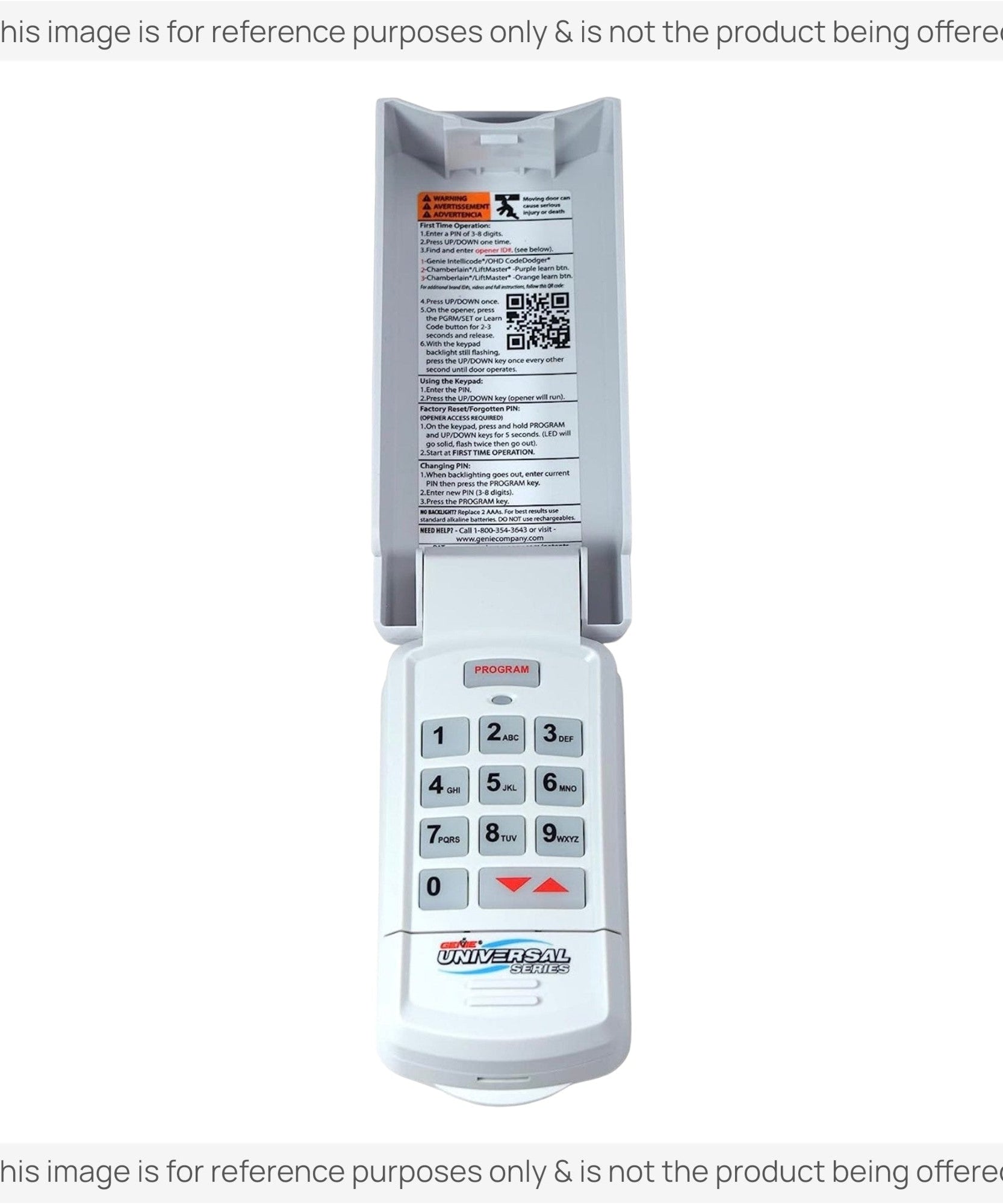 Substitute for Genie GUK-R Universal Keypad Compatible with LiftMaster Chamberlain Genie Craftsman and More Garage Door Opener Remote Control [GUK-R]