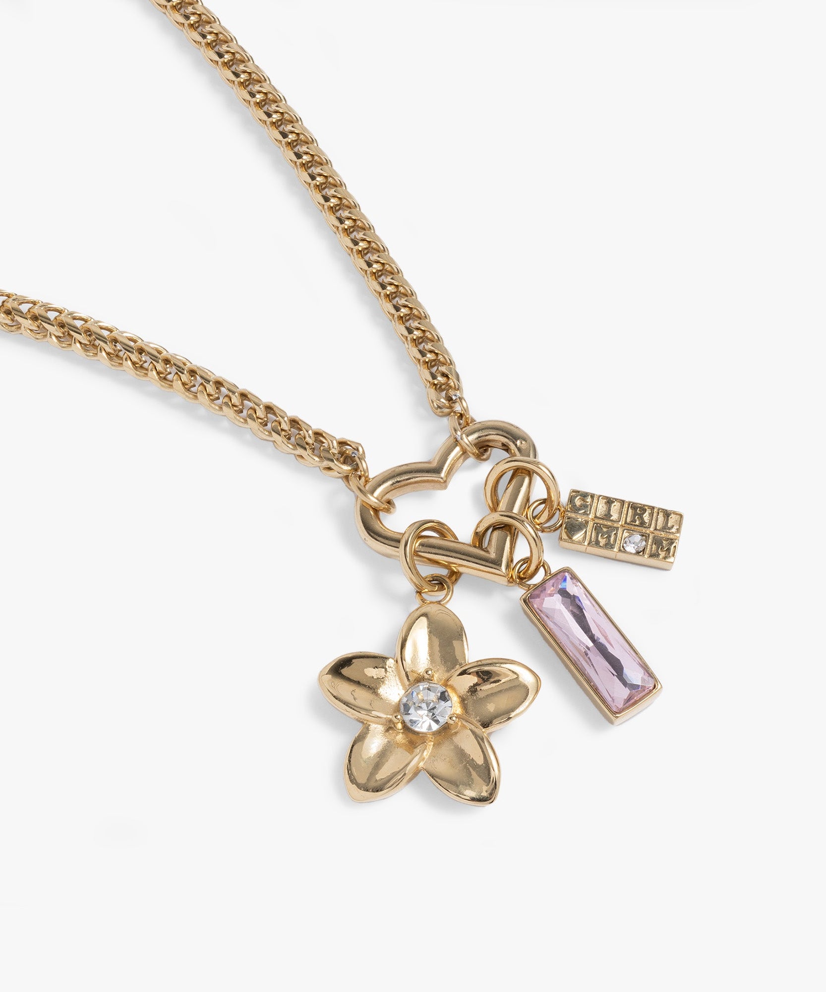 Girl Mom Interchangeable Charm Necklace