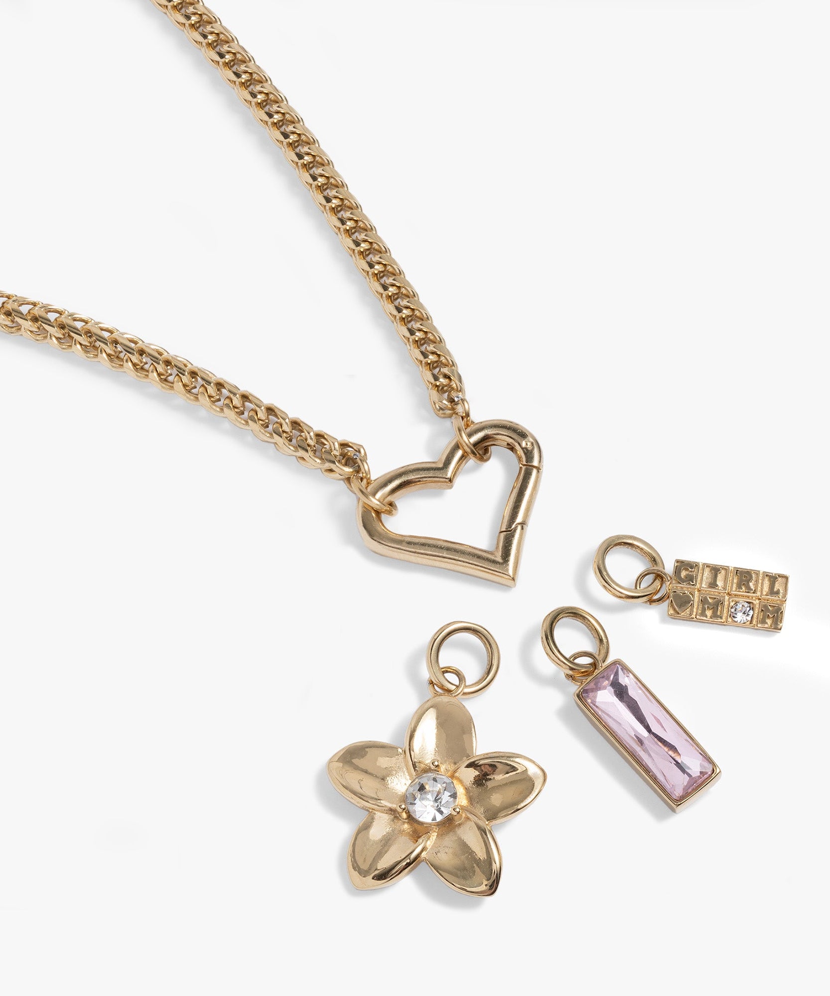 Girl Mom Interchangeable Charm Necklace