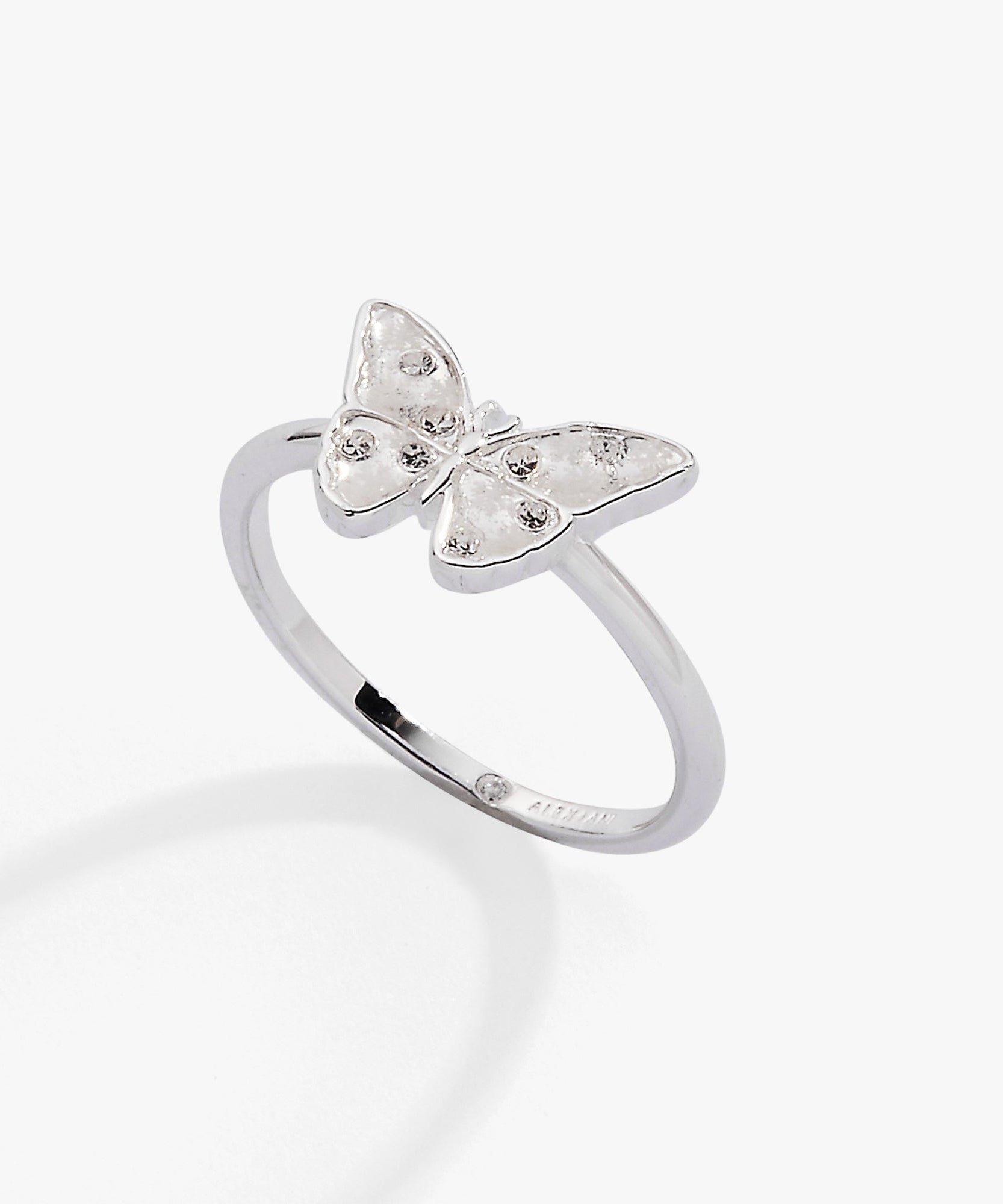 Glass Butterfly Statement Ring
