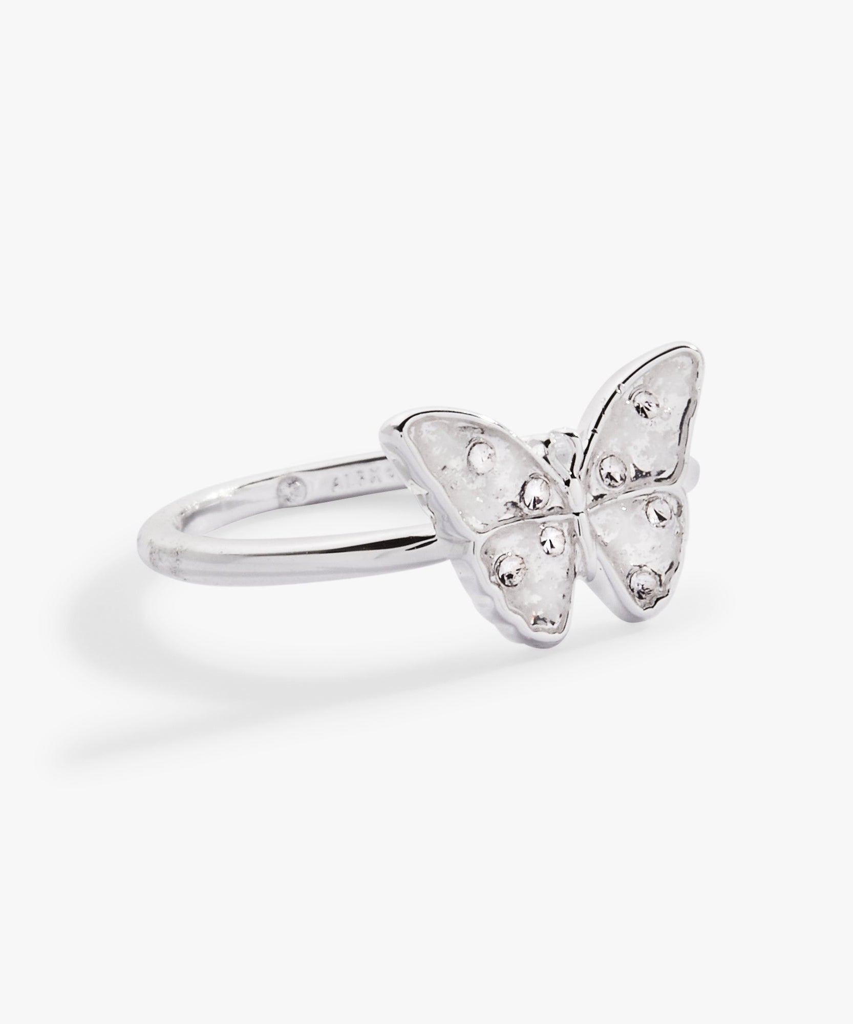 Glass Butterfly Statement Ring