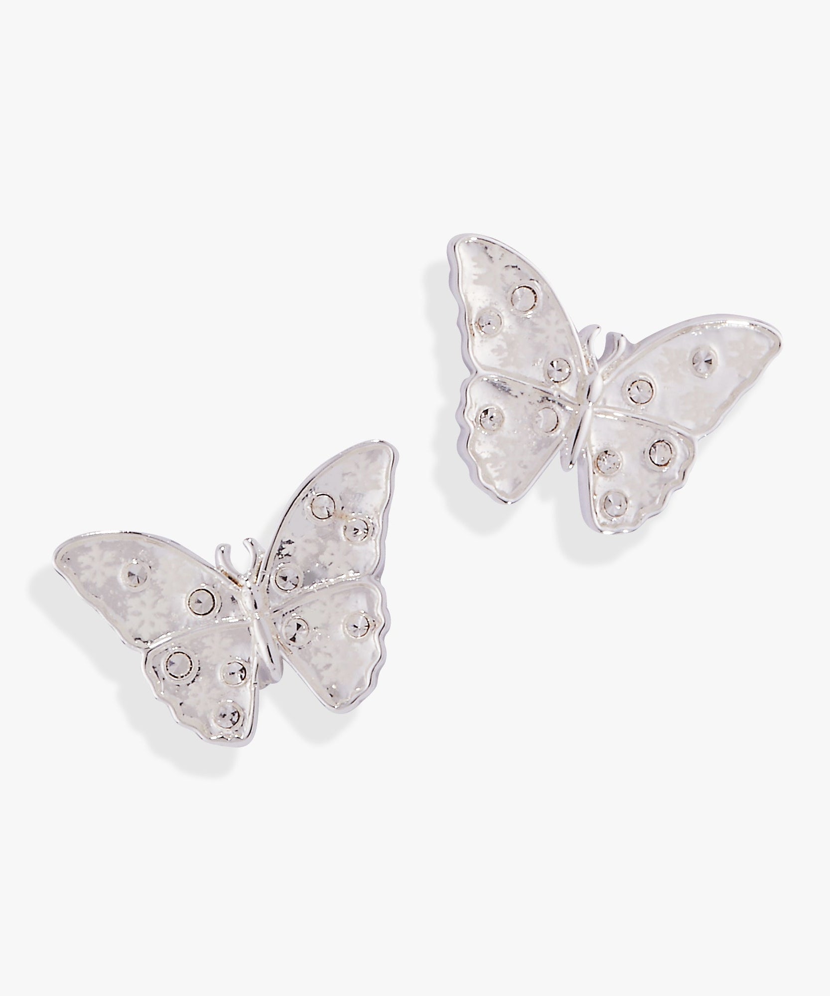 Glass Butterfly Statement Stud Earrings