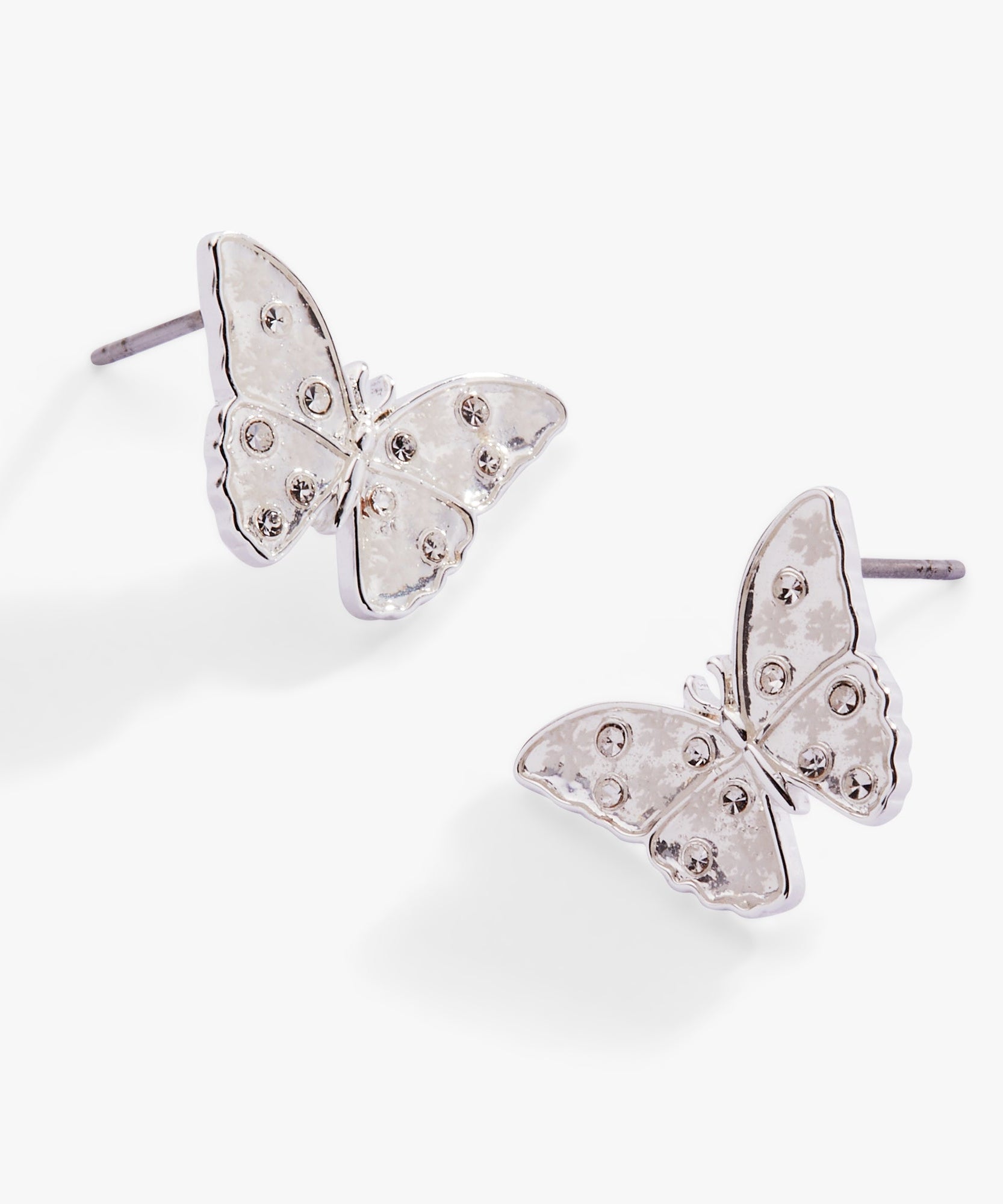 Glass Butterfly Statement Stud Earrings