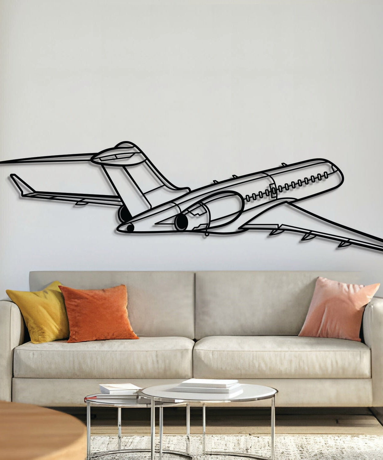Global 6000 Wandkunst aus Metall mit Flugzeugmotiv – NCP0381