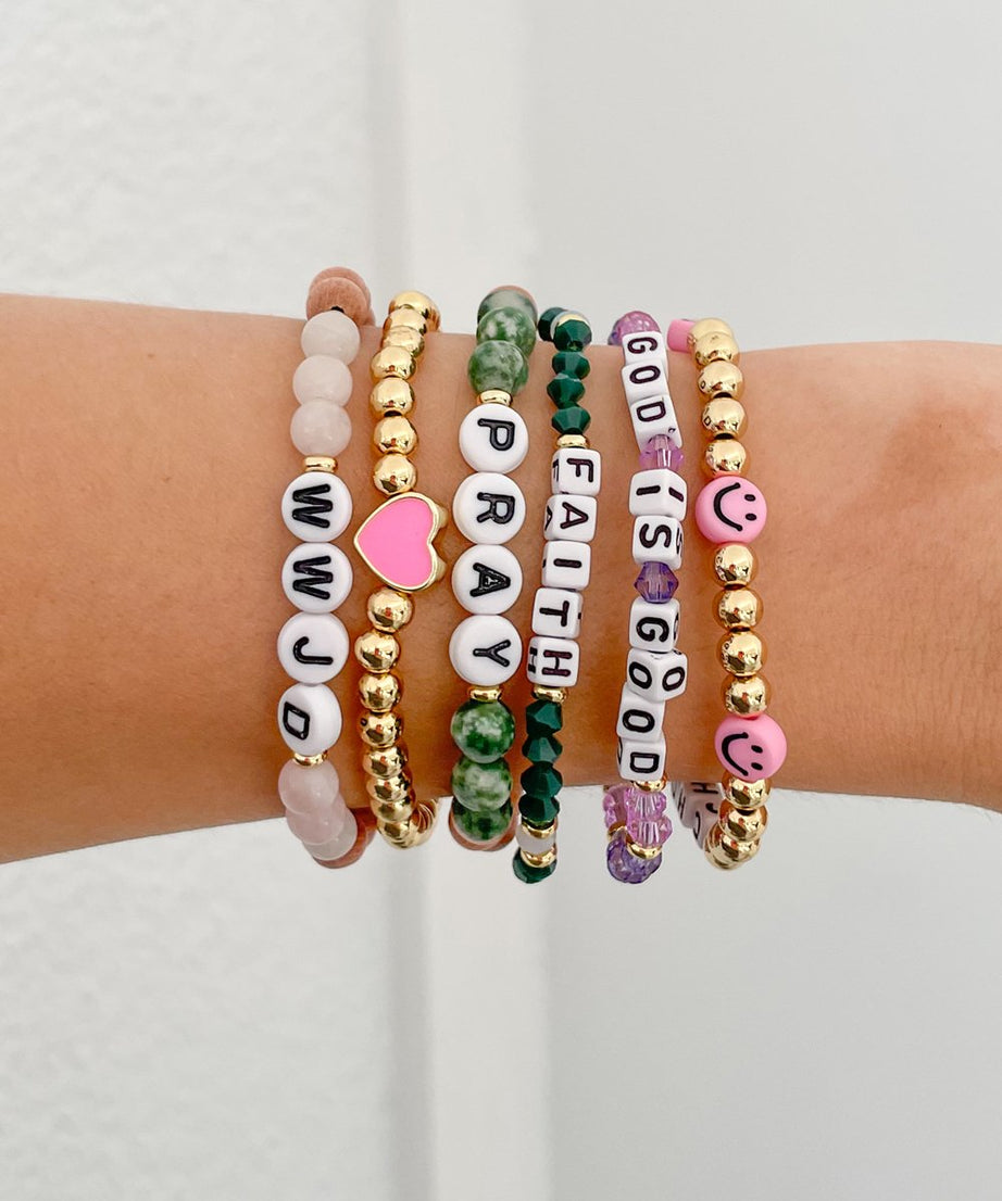 God is Good Letter Bracelet