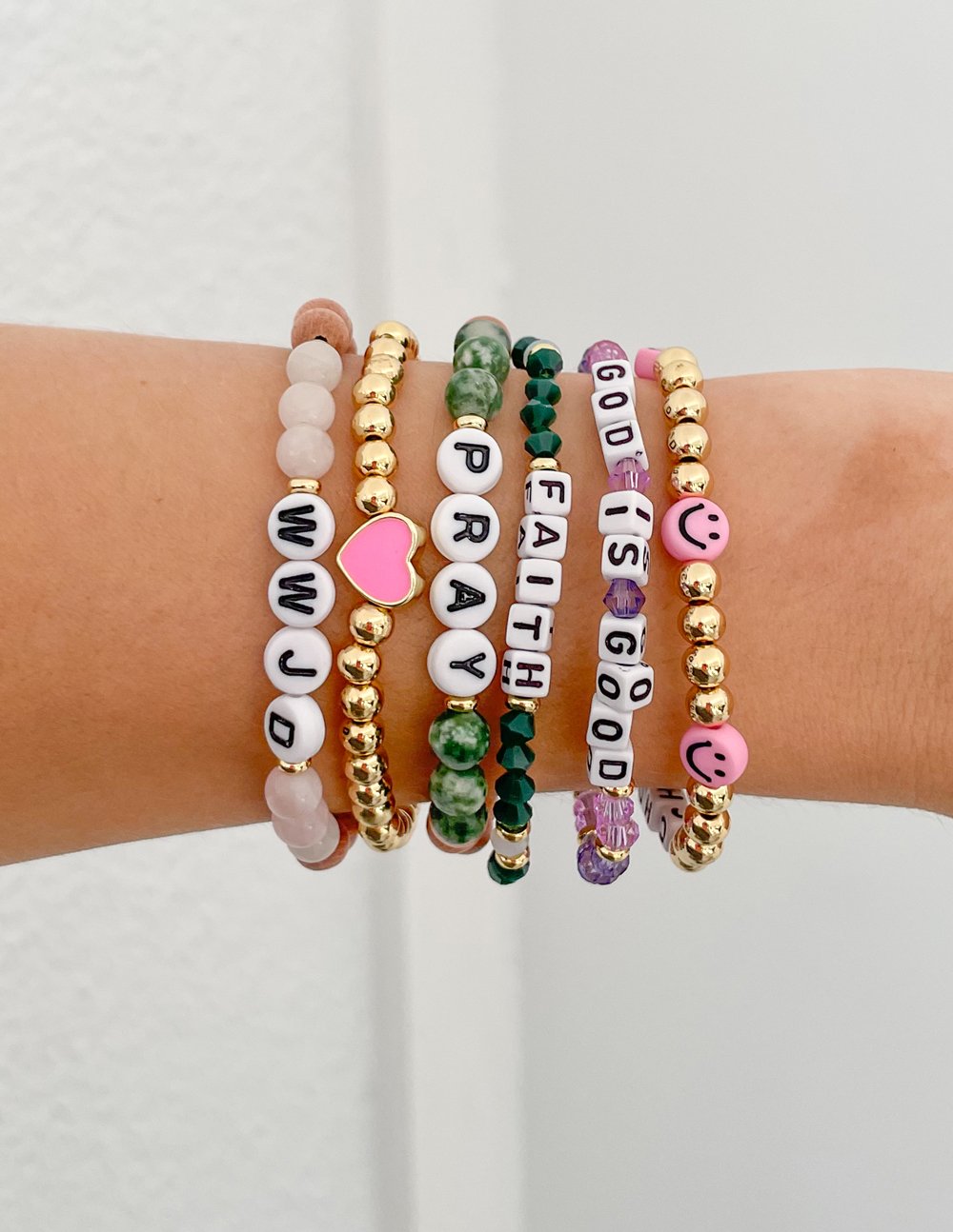 God is Good Letter Bracelet