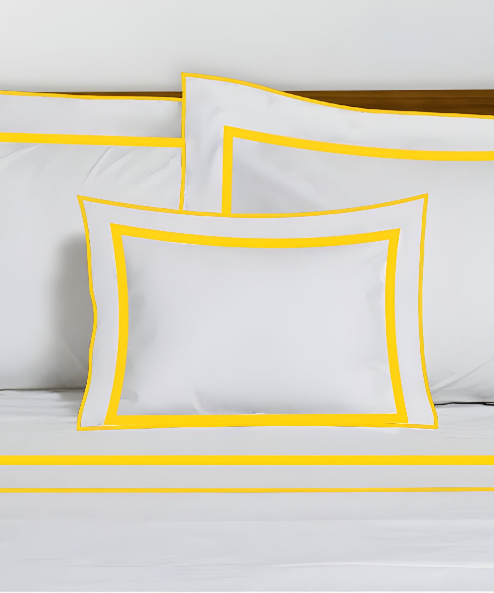 400TC Embroidery & Border Cotton Sateen Solid Duvet Cover Set