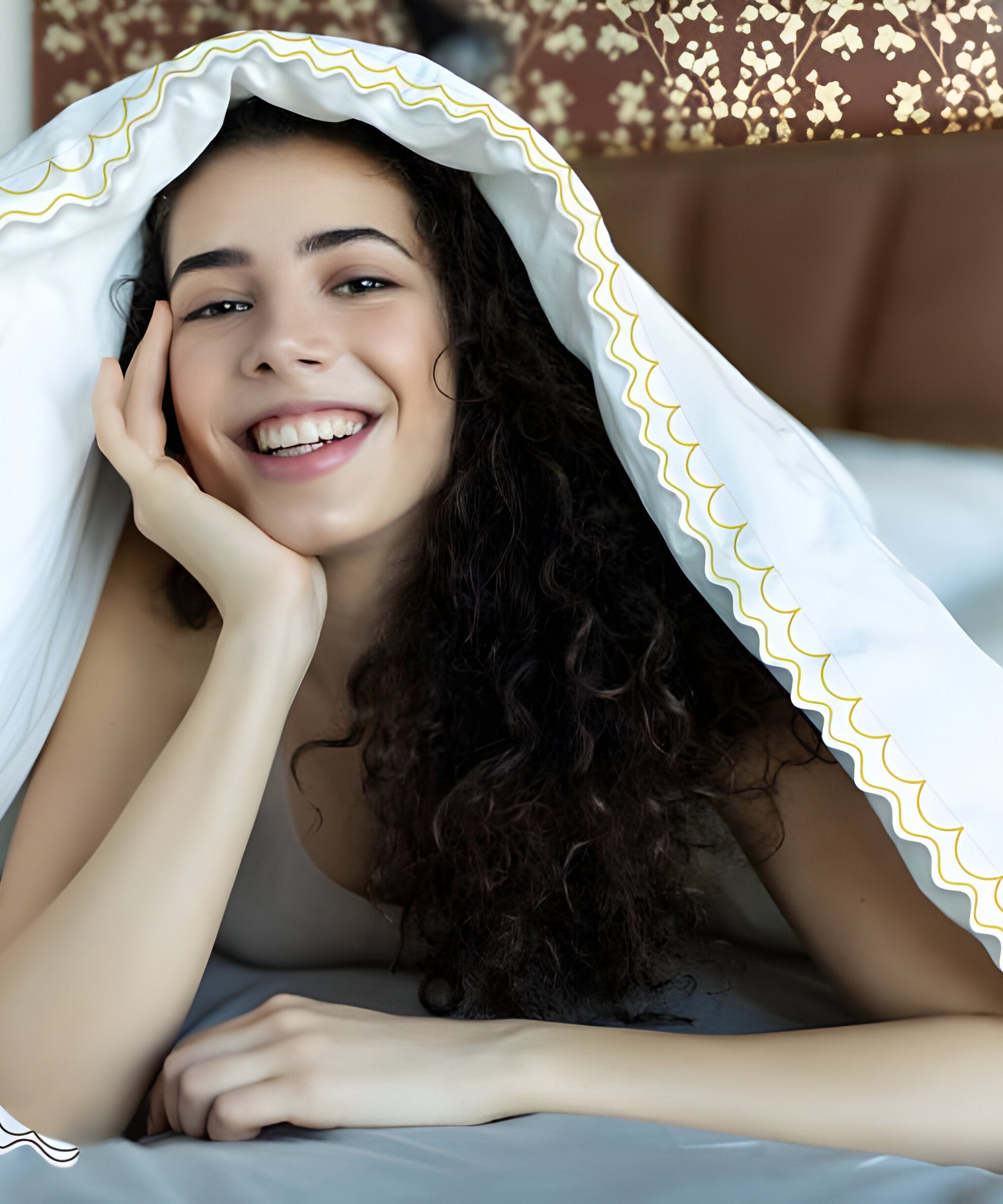 400TC Cotton Sateen Double Scallop Embroidery Duvet Cover Set