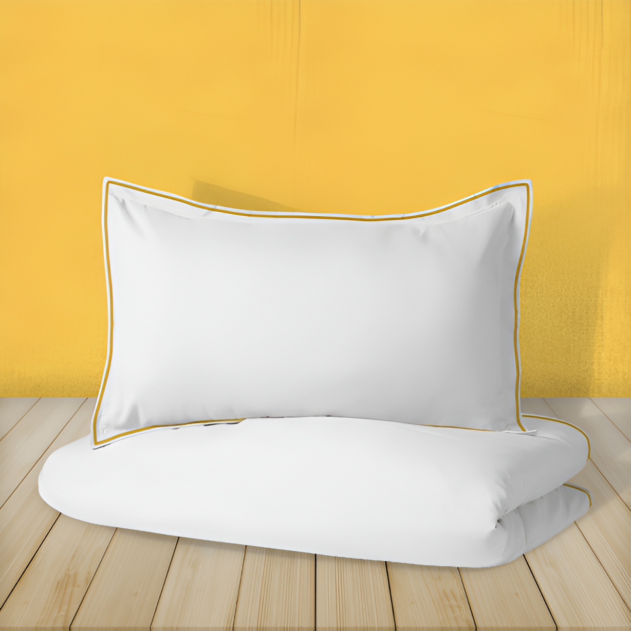 400TC Embroidery Cotton Sateen Solid Duvet Cover Set