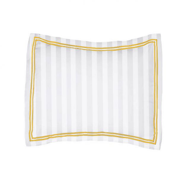 400TC Cotton Double Edge Embroidery Sateen Stripe Duvet Cover Set