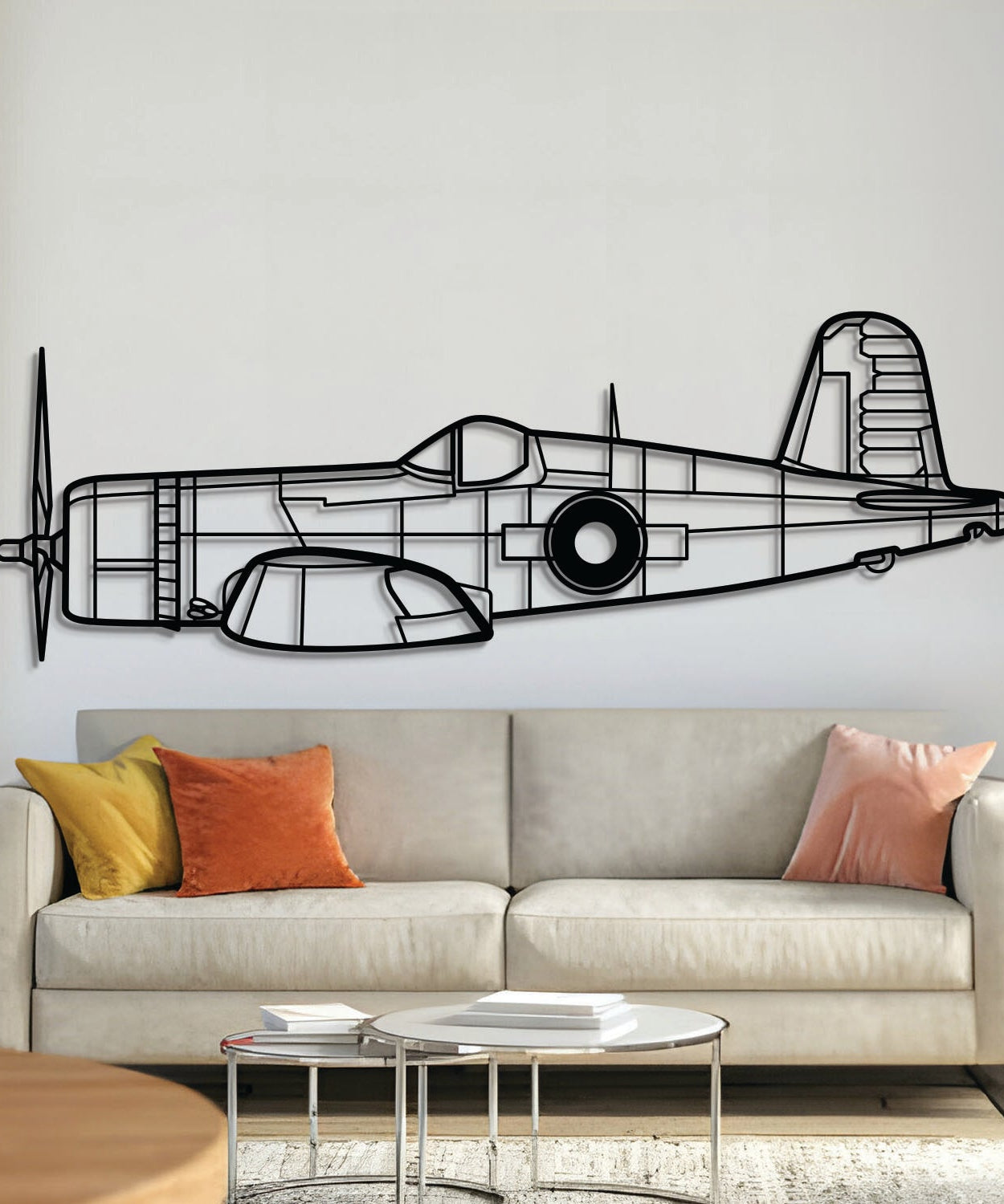 FG-1D Corsair Metall-Flugzeug-Wandkunst - NCP0227