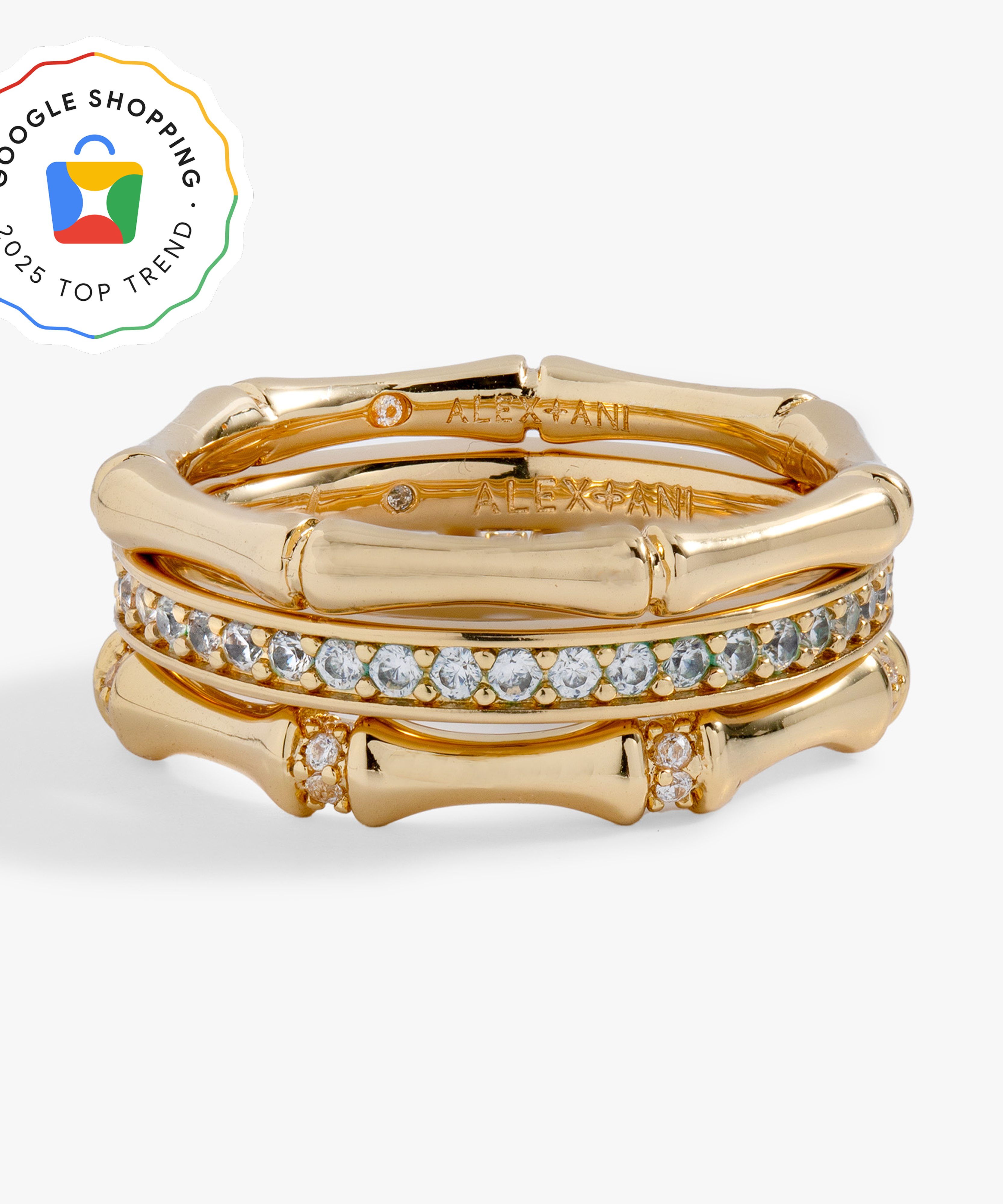 Bamboo Trio Ring Set