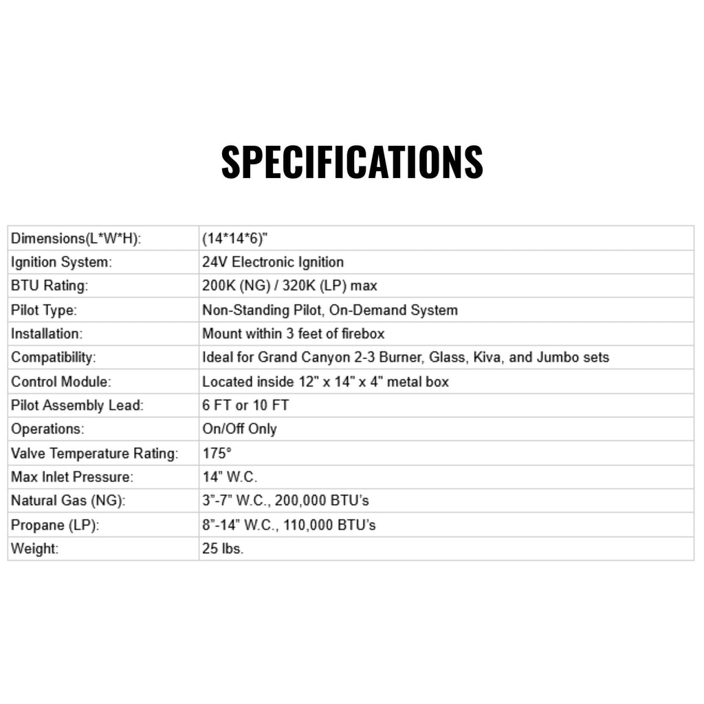 Grand Canyon 110V Indoor Electronic Ignition System With 20K BTU [EIS] (SAK74862)