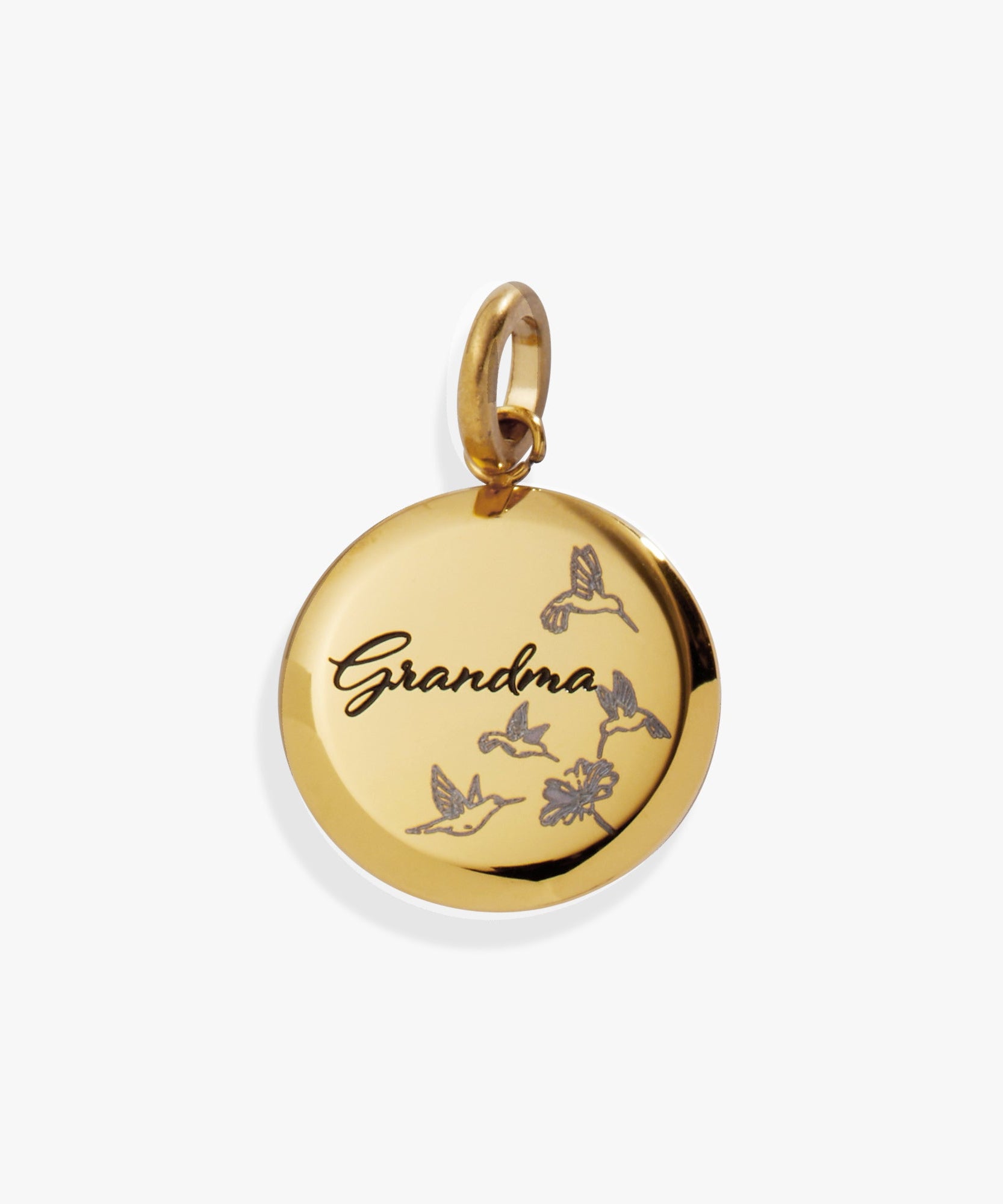 Grandma Hummingbird Disc Charm